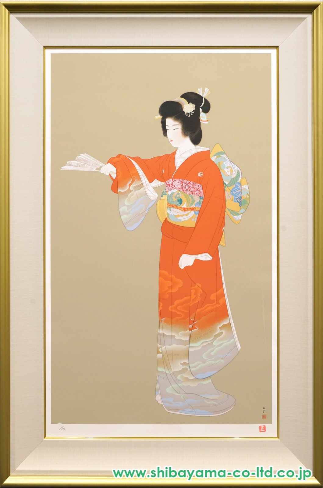 上村松園「序の舞」シルクスクリーン :: 絵画買取・販売 - シバヤマ
