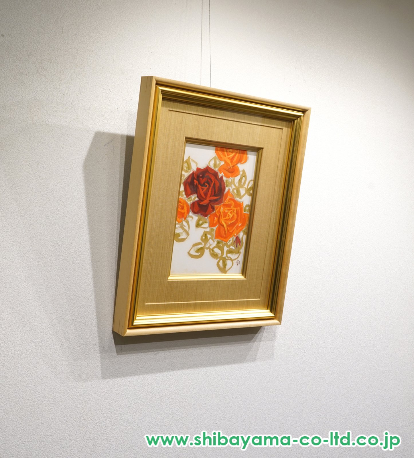 杉山寧「ばら」日本画 :: 絵画買取・販売 - シバヤマ