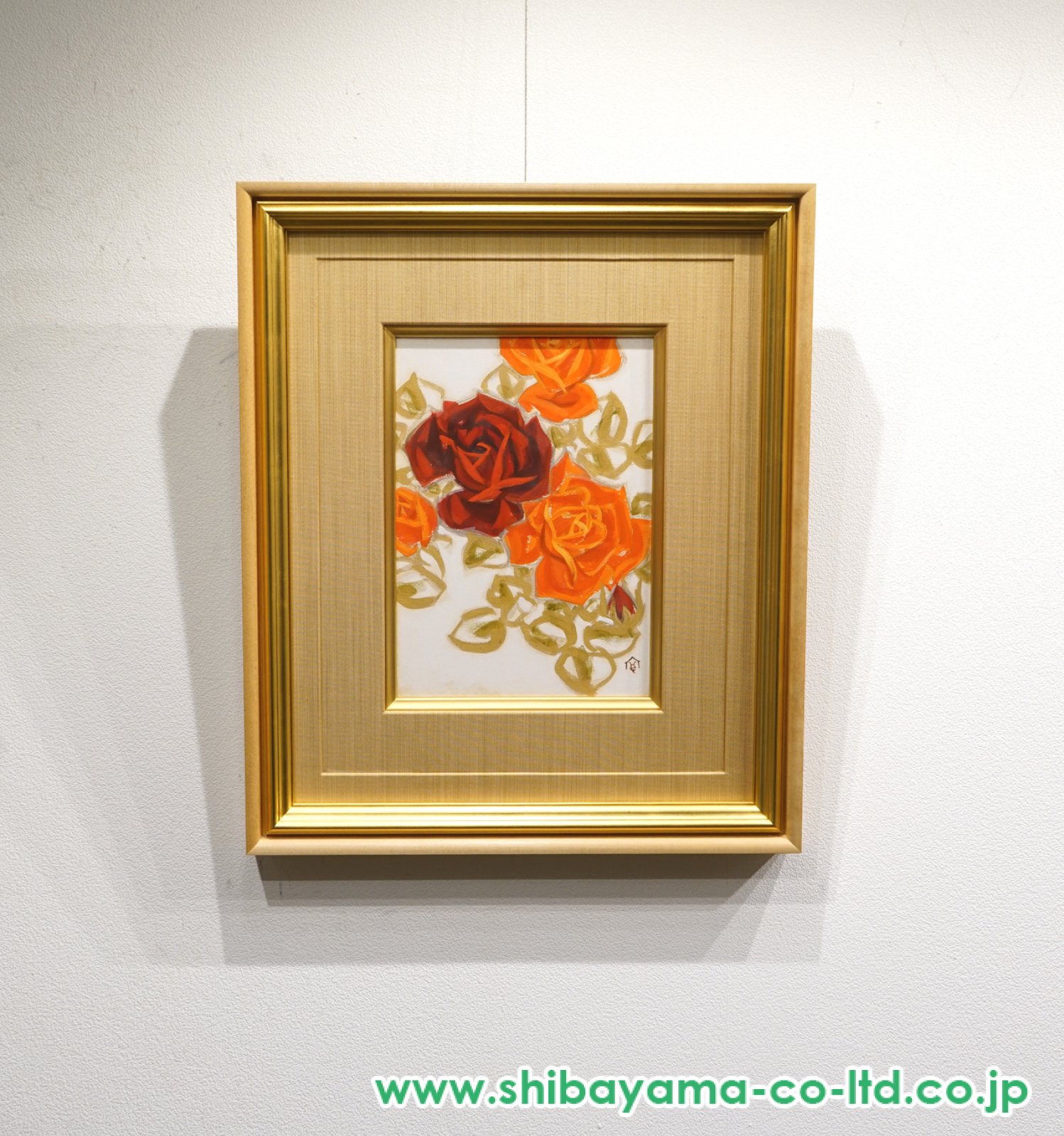 杉山寧「ばら」日本画 :: 絵画買取・販売 - シバヤマ