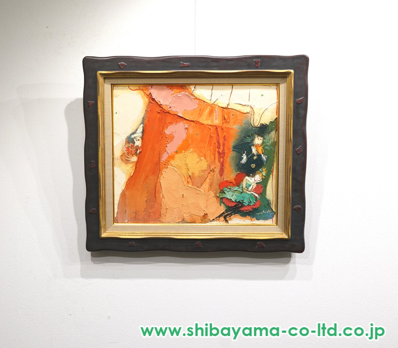 松井ヨシアキ「楽士とピエロと女」油彩 10号 :: 絵画買取・販売 - シバヤマ