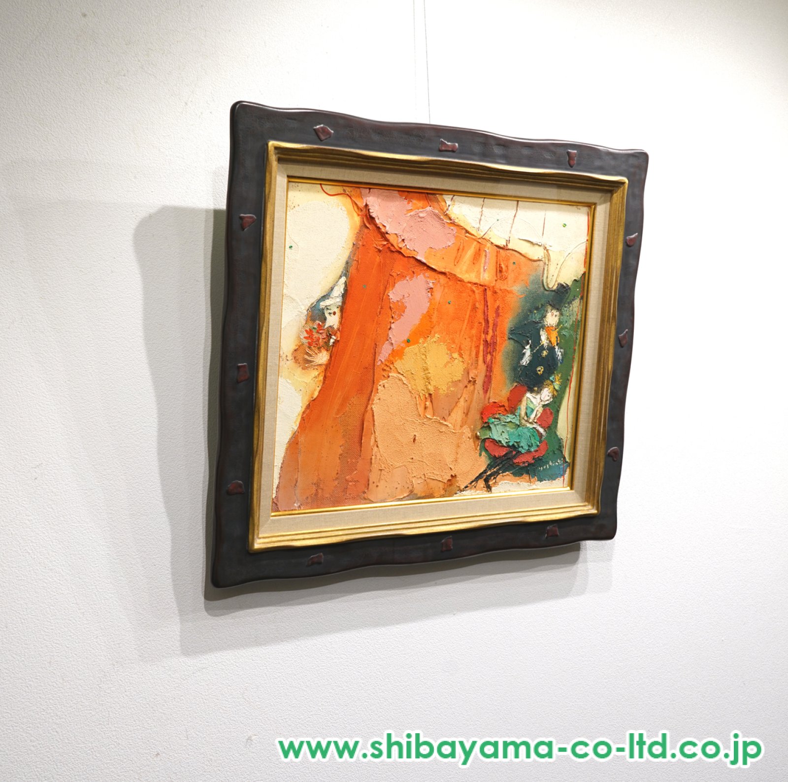 松井ヨシアキ「楽士とピエロと女」油彩 10号 :: 絵画買取・販売 - シバヤマ