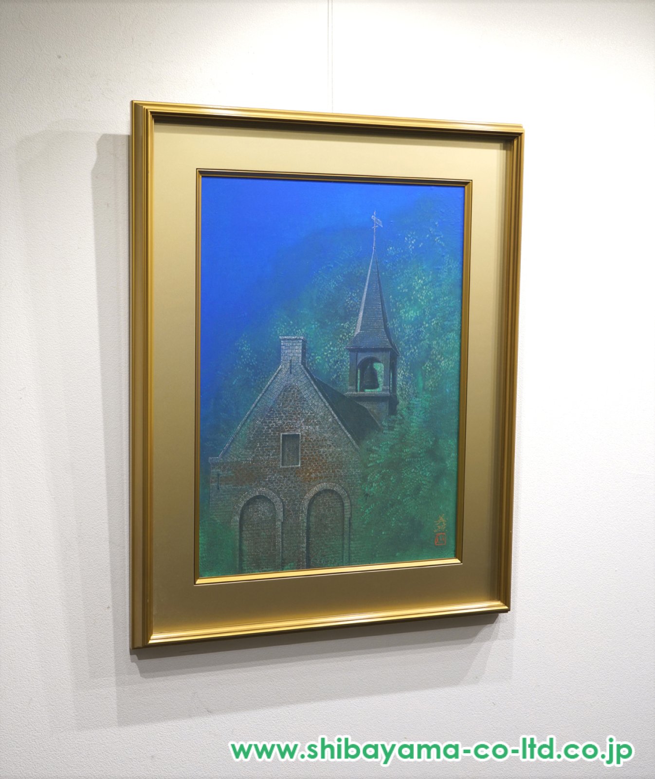 野村義照「ズンデルトの教会」日本画 P20号 :: 絵画買取・販売 - シバヤマ