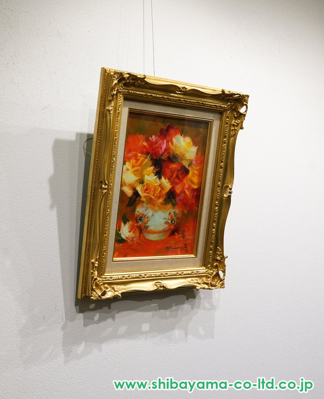 山本彪一「薔薇」油彩 4号 :: 絵画買取・販売 - シバヤマ