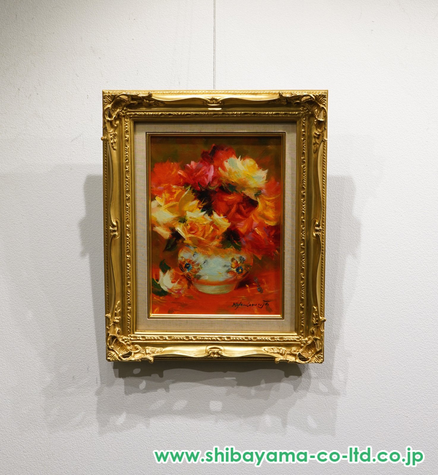 山本彪一「薔薇」油彩 4号 :: 絵画買取・販売 - シバヤマ