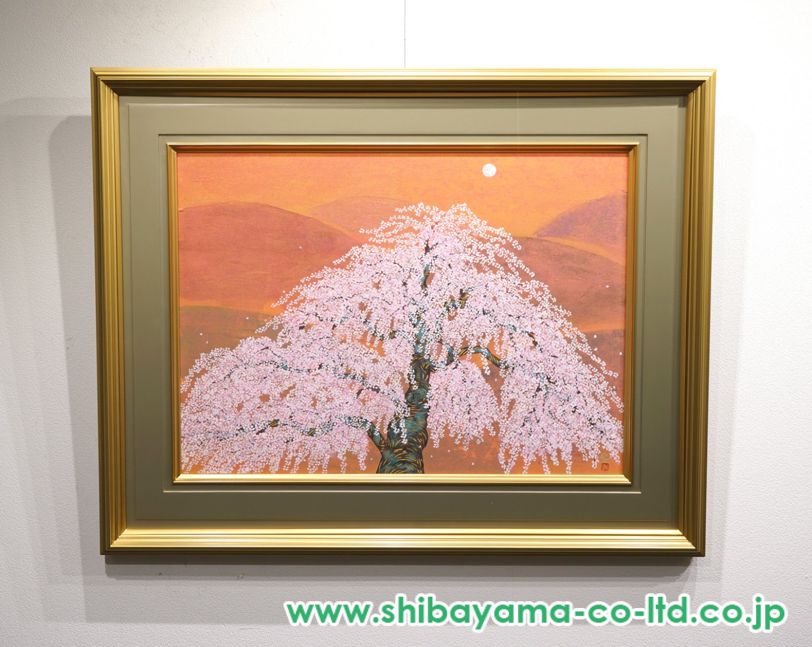 平松礼二「桜月」日本画 P20号 :: 絵画買取・販売 - シバヤマ