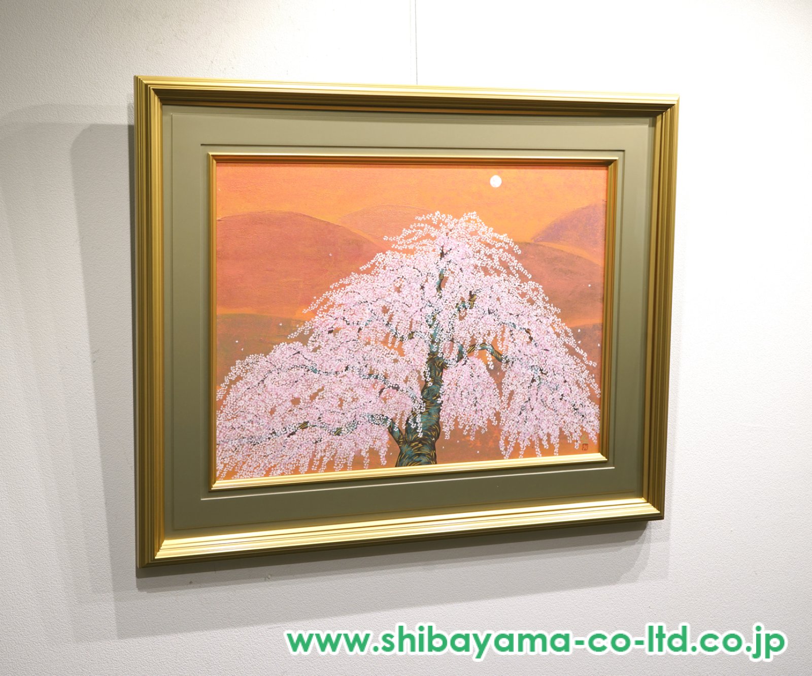 平松礼二「桜月」日本画 P20号 :: 絵画買取・販売 - シバヤマ