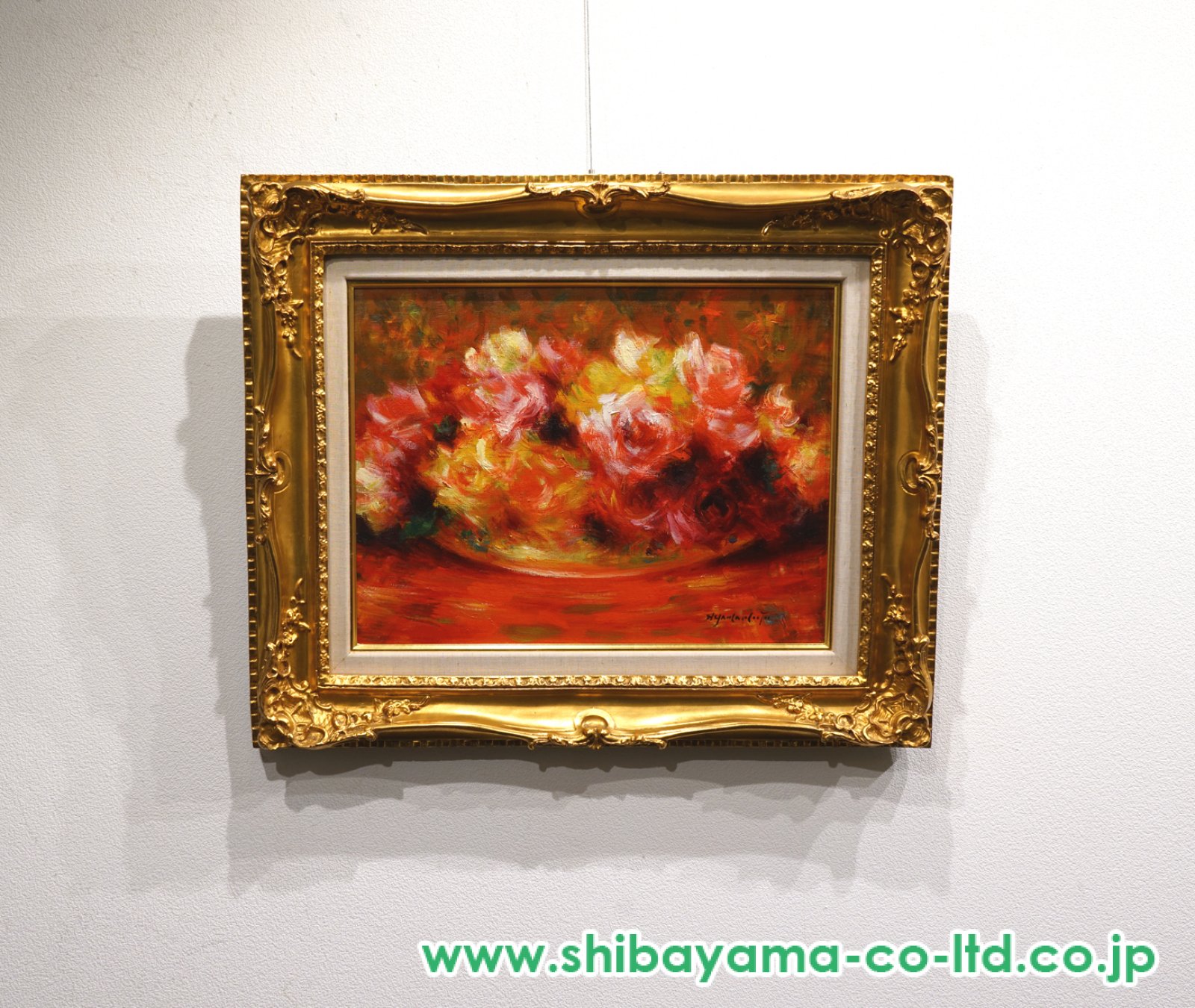山本彪一「バラ」油彩 6号 :: 絵画買取・販売 - シバヤマ