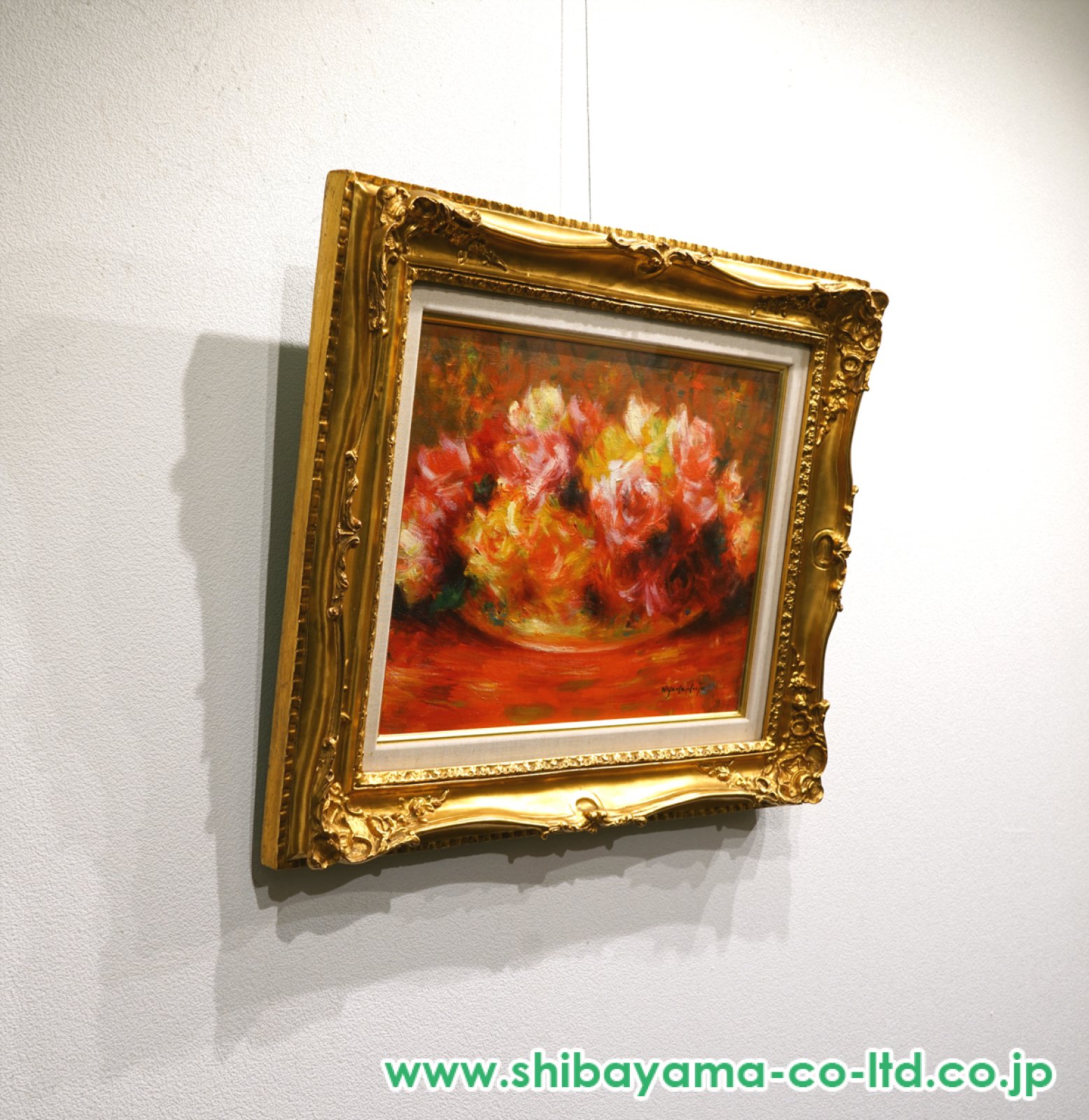 山本彪一「バラ」油彩 6号 :: 絵画買取・販売 - シバヤマ
