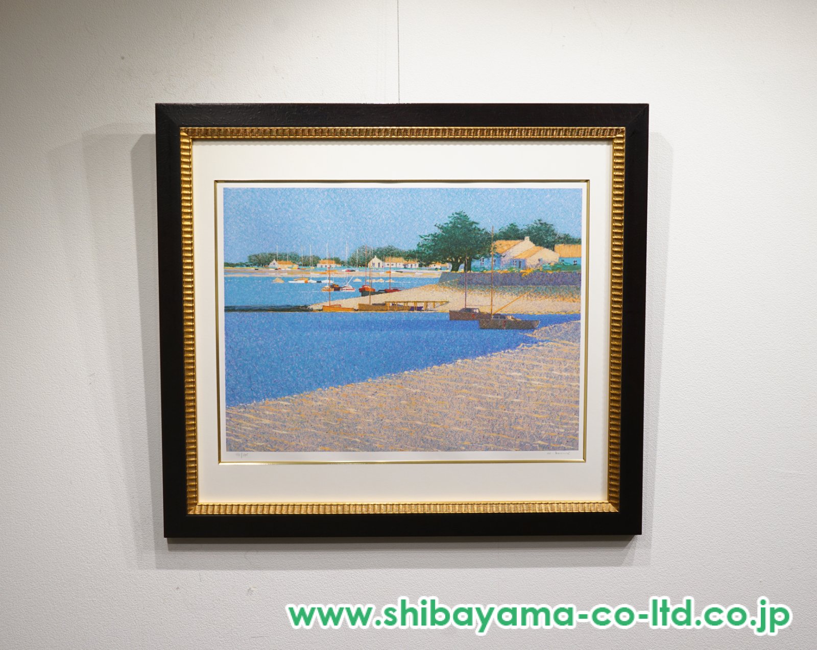 アンドレ・ブーリエ「青い港」リトグラフ :: 絵画買取・販売 - シバヤマ