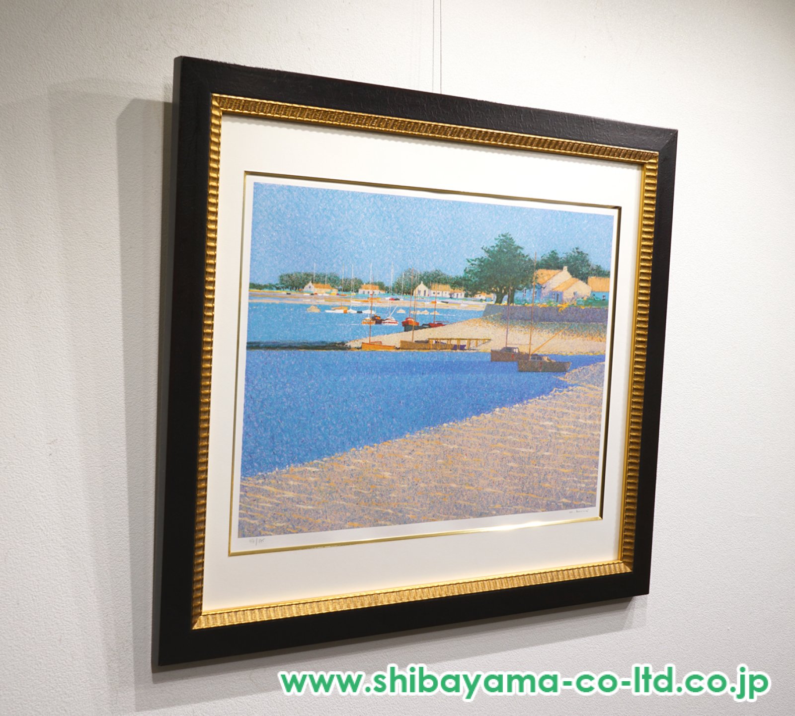 アンドレ・ブーリエ「青い港」リトグラフ :: 絵画買取・販売 - シバヤマ