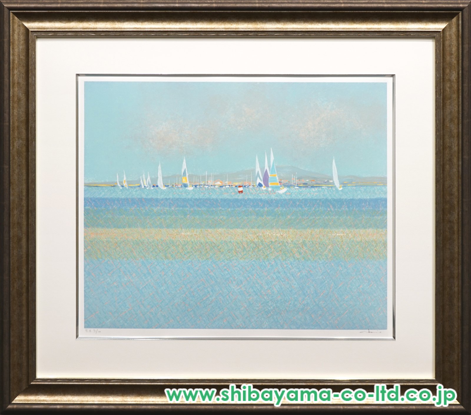 アンドレ・ブーリエ「ヨットレース」リトグラフ :: 絵画買取・販売