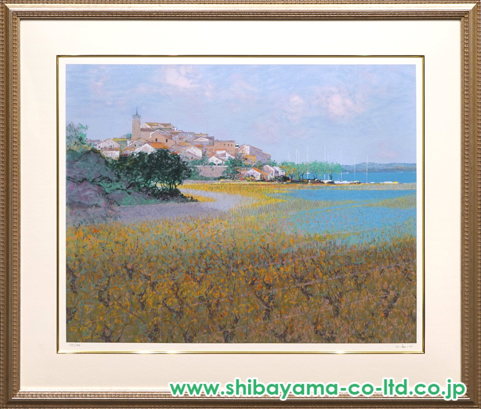 アンドレ・ブーリエ「バージュの湖」リトグラフ :: 絵画買取・販売