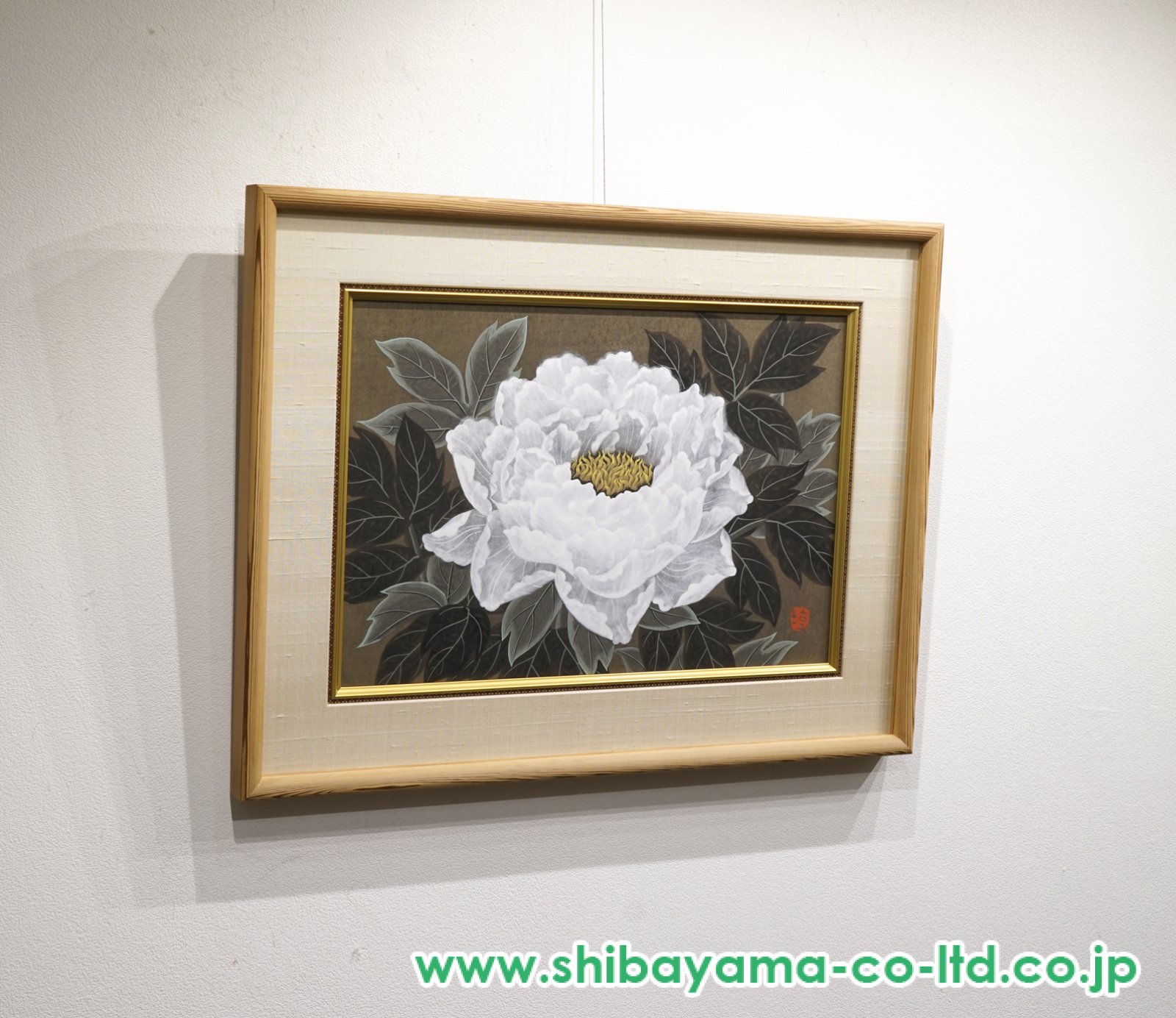 小泉淳作「白牡丹」日本画 M12号 :: 絵画買取・販売 - シバヤマ