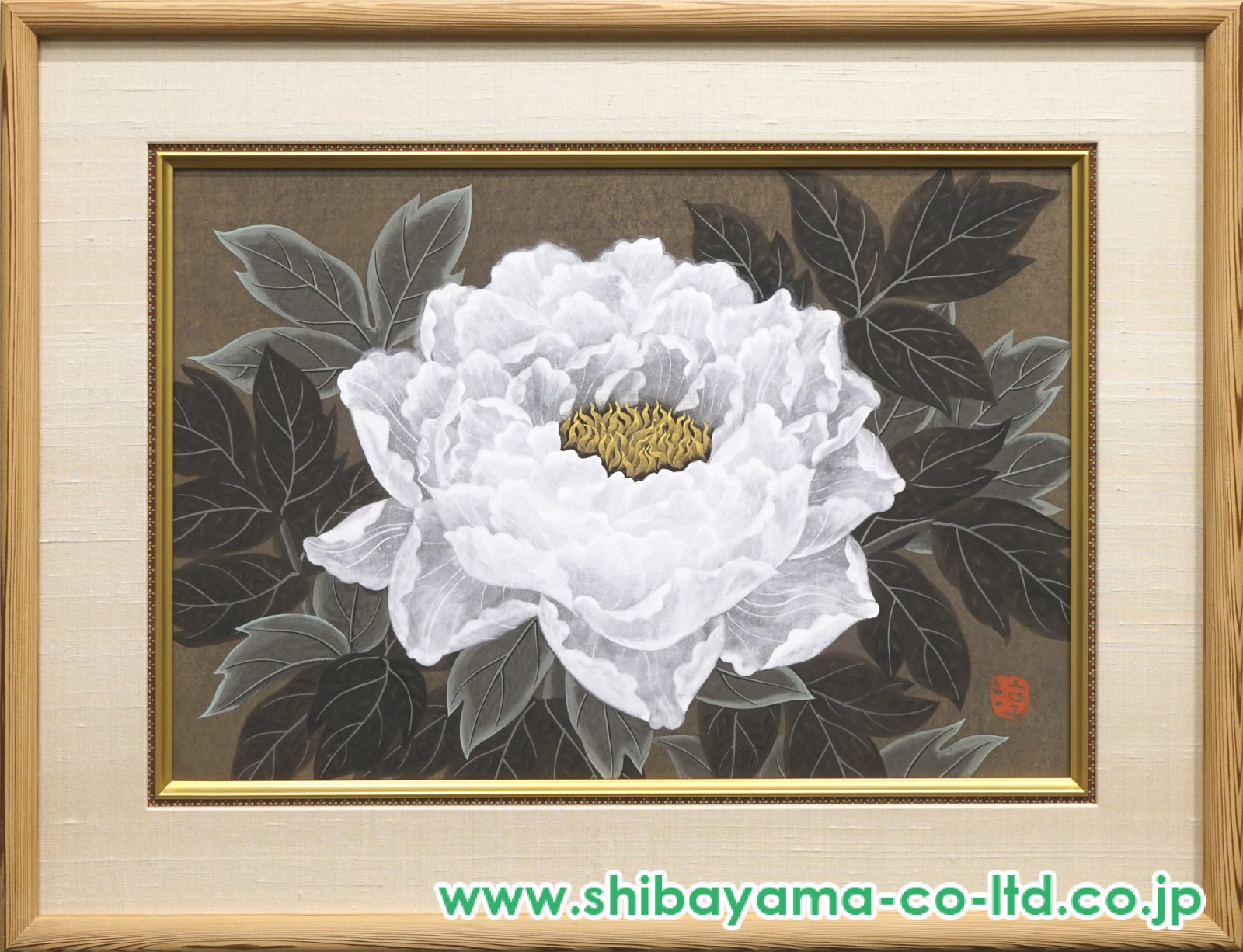 小泉淳作「白牡丹」日本画 M12号 :: 絵画買取・販売 - シバヤマ