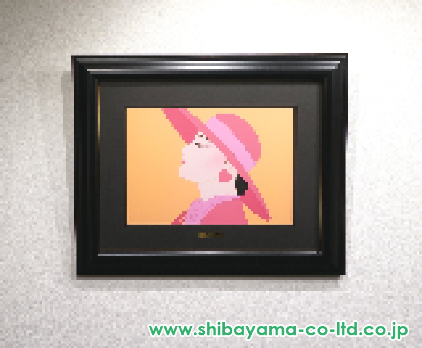 鶴田一郎「ハートのイヤリング」アクリル :: 絵画買取・販売 - シバヤマ