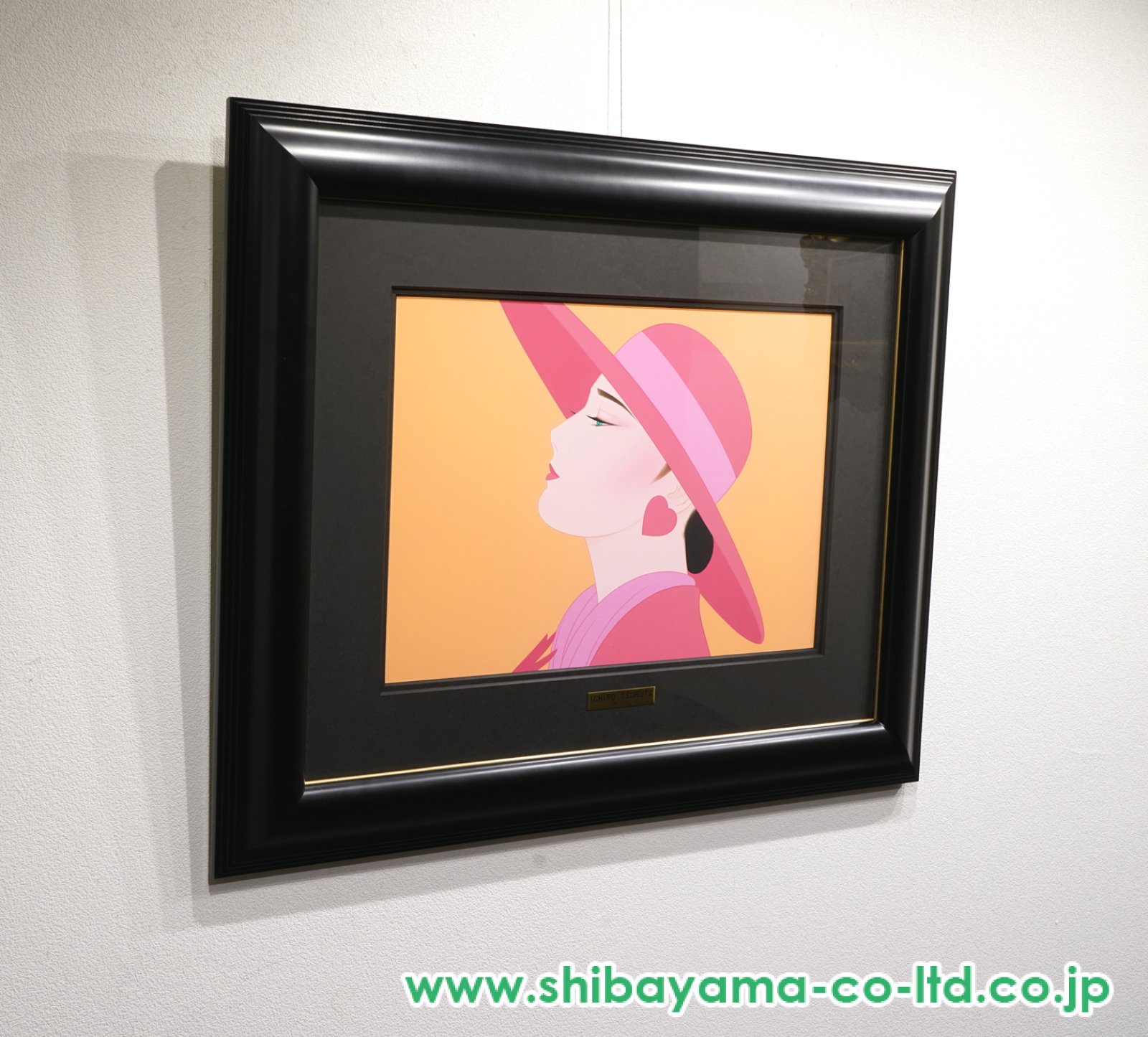 鶴田一郎「ハートのイヤリング」アクリル :: 絵画買取・販売 - シバヤマ