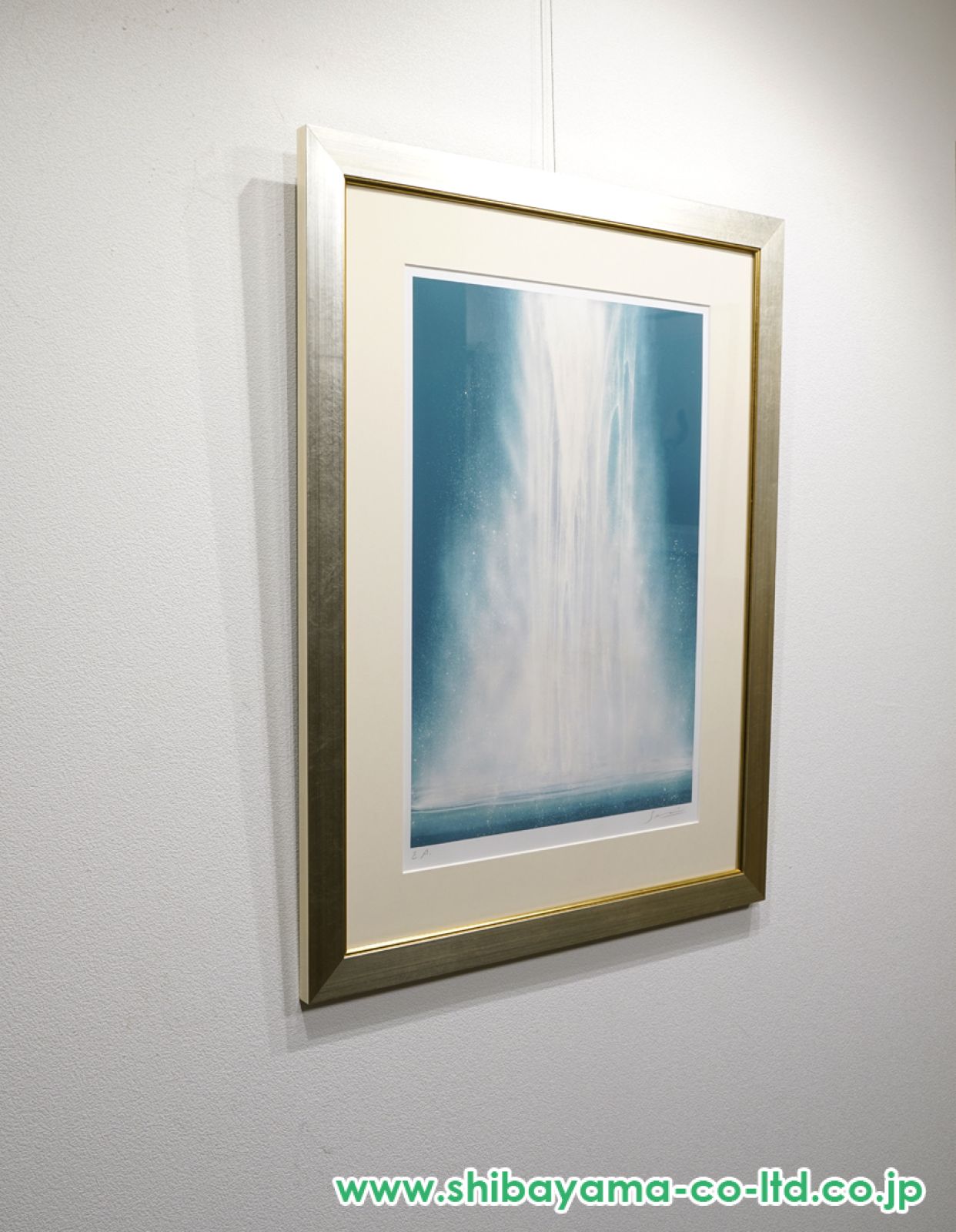 絵画、リトグラフ 猫 絵画 ポップアート リトグラフ 版画 マイケル・ルー 「月まで