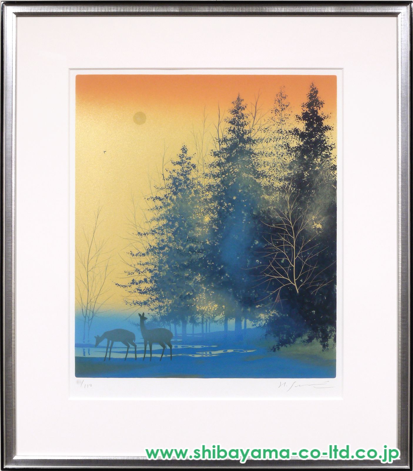 千住博「朝に聴く声」シルクスクリーン :: 絵画買取・販売