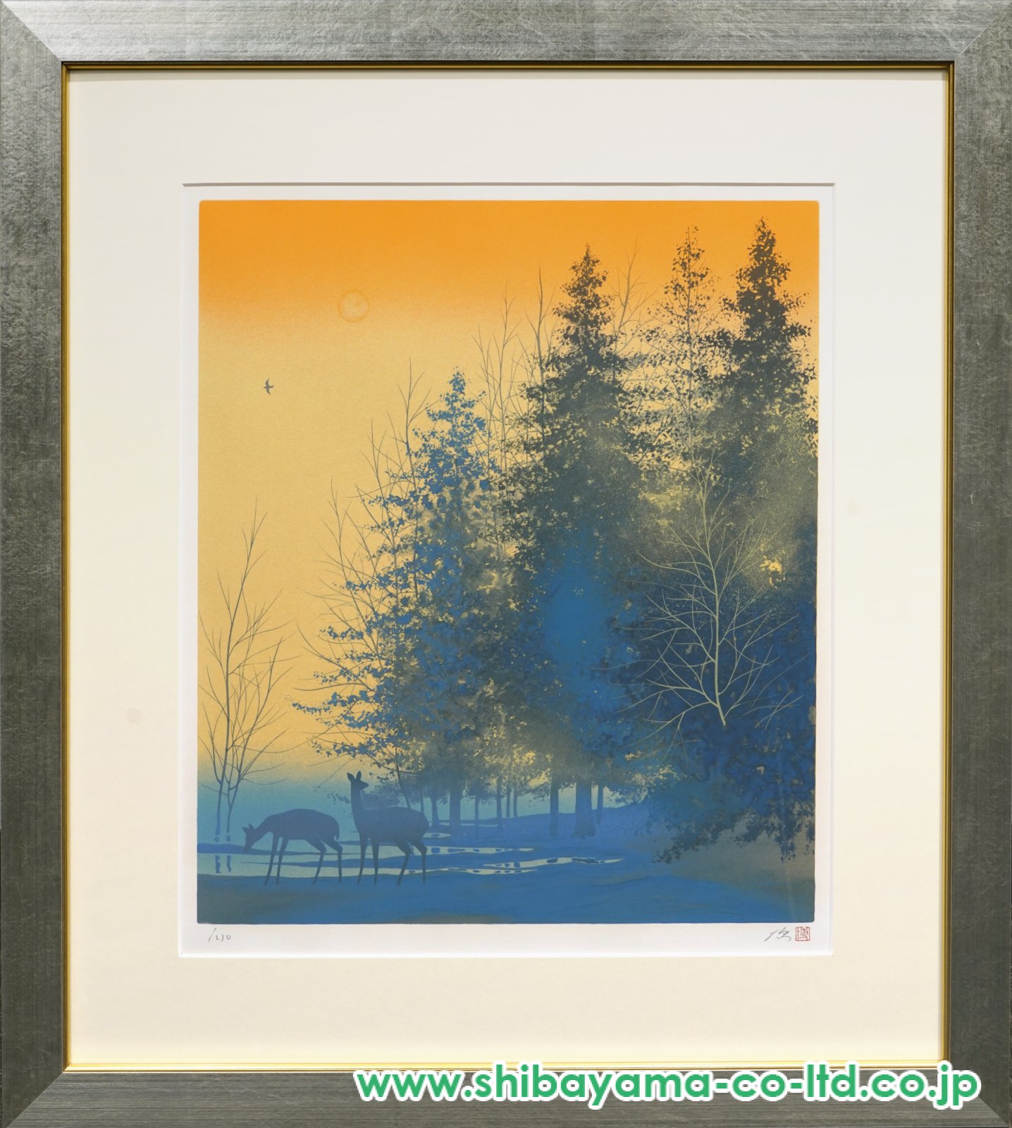 千住博「朝に聴く声」シルクスクリーン :: 絵画買取・販売 - シバヤマ