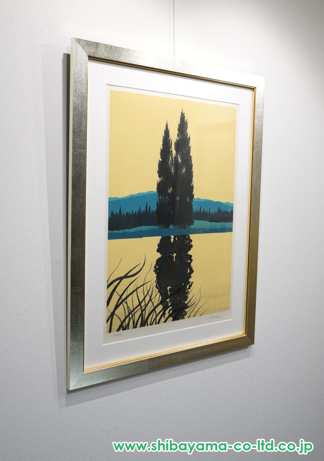 千住博 水の惑星４枚セット 千住博「水の惑星 ＃4 水辺の朝」リトグラフ :: 絵画買取・販売