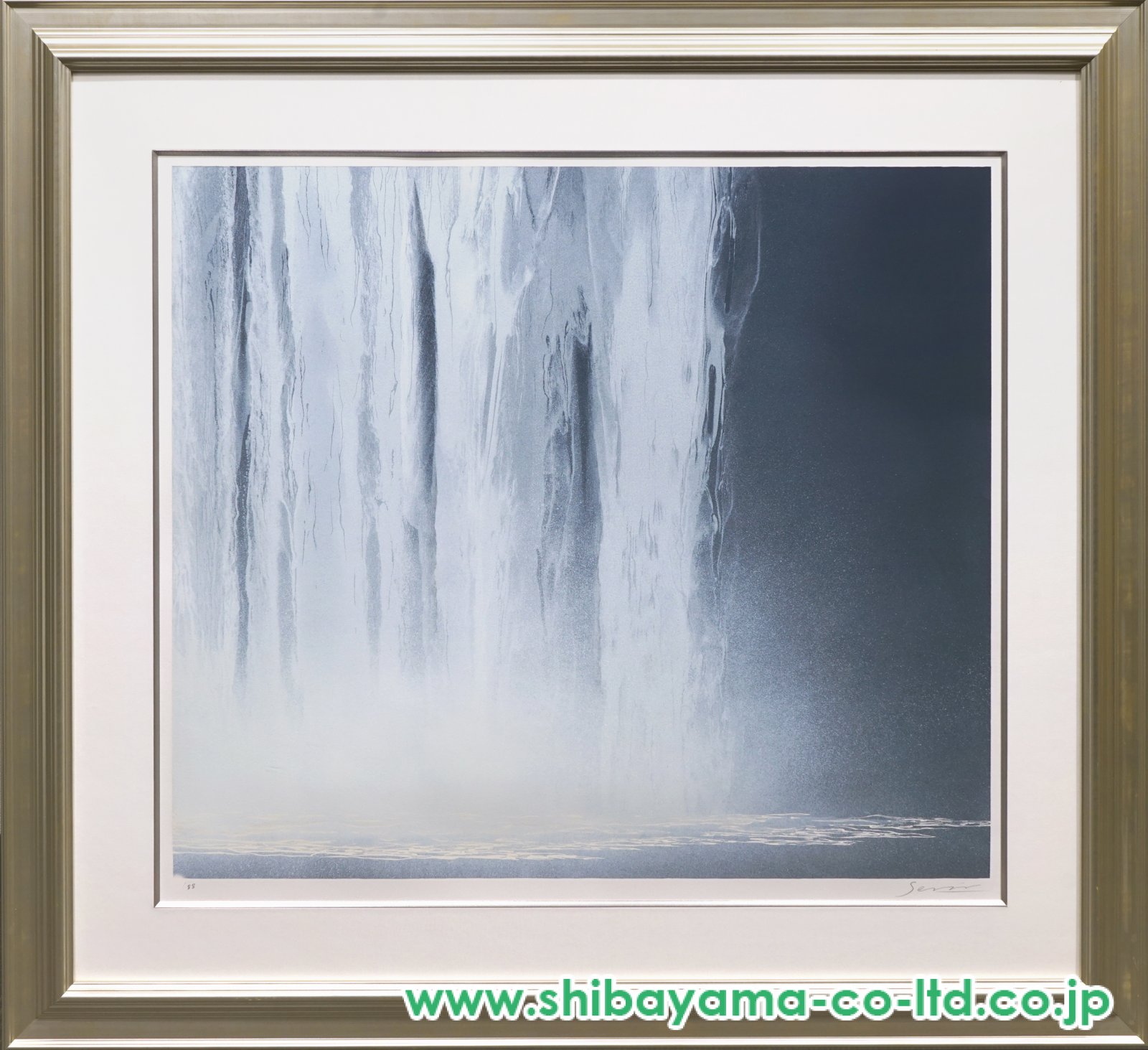 千住博「WATERFALL」シルクスクリーン :: 絵画買取・販売 - シバヤマ