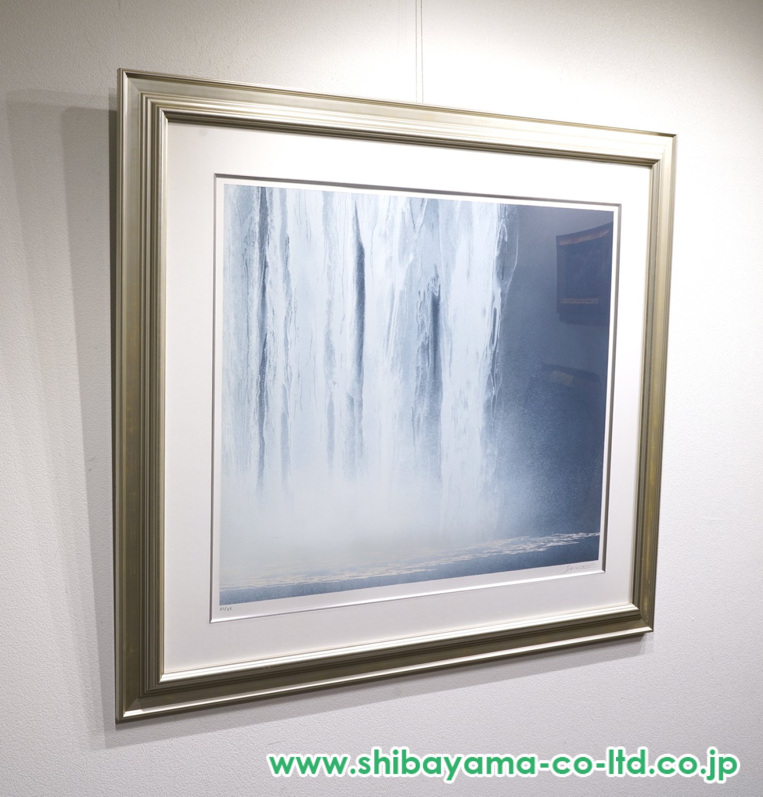 千住博「WATERFALL」シルクスクリーン :: 絵画買取・販売 - シバヤマ