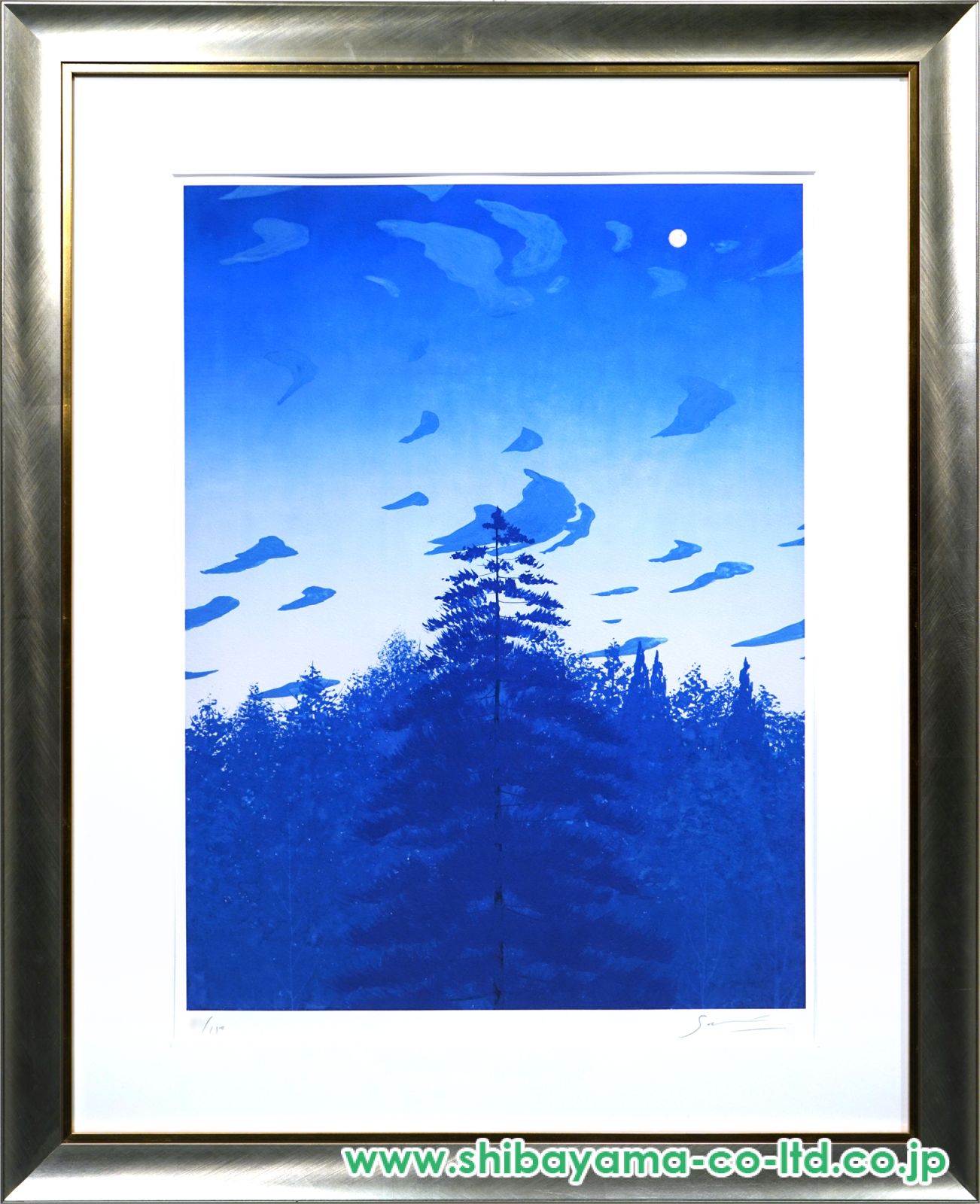 コスモス　絵画　額装 コスモス 絵画 花 油絵 田中清 「水辺のコスモス」 額付き