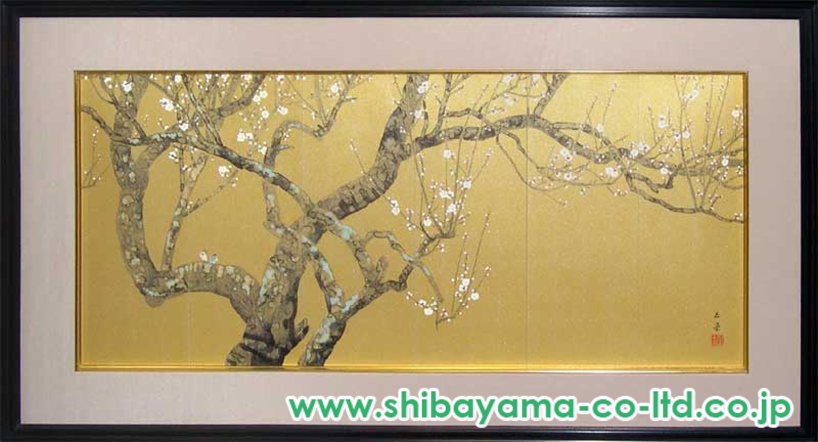 川合玉堂「紅白梅(右隻)」リトグラフ :: 絵画買取・販売 - シバヤマ