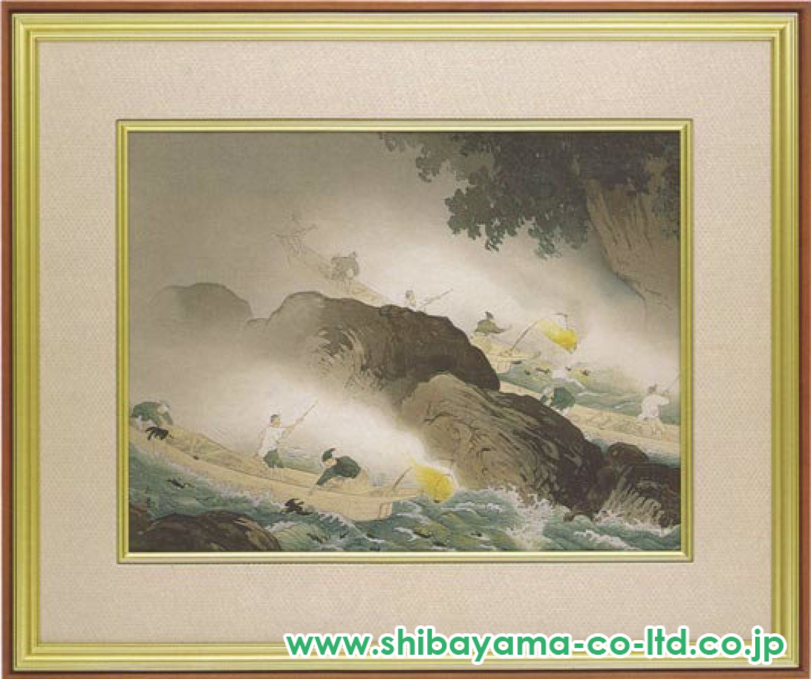 川合玉堂「鵜飼」木版画 :: 絵画買取・販売 - シバヤマ