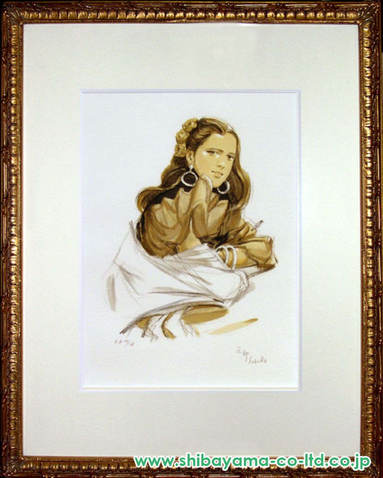 斎藤三郎「イザベル」リトグラフ :: 絵画買取・販売 - シバヤマ