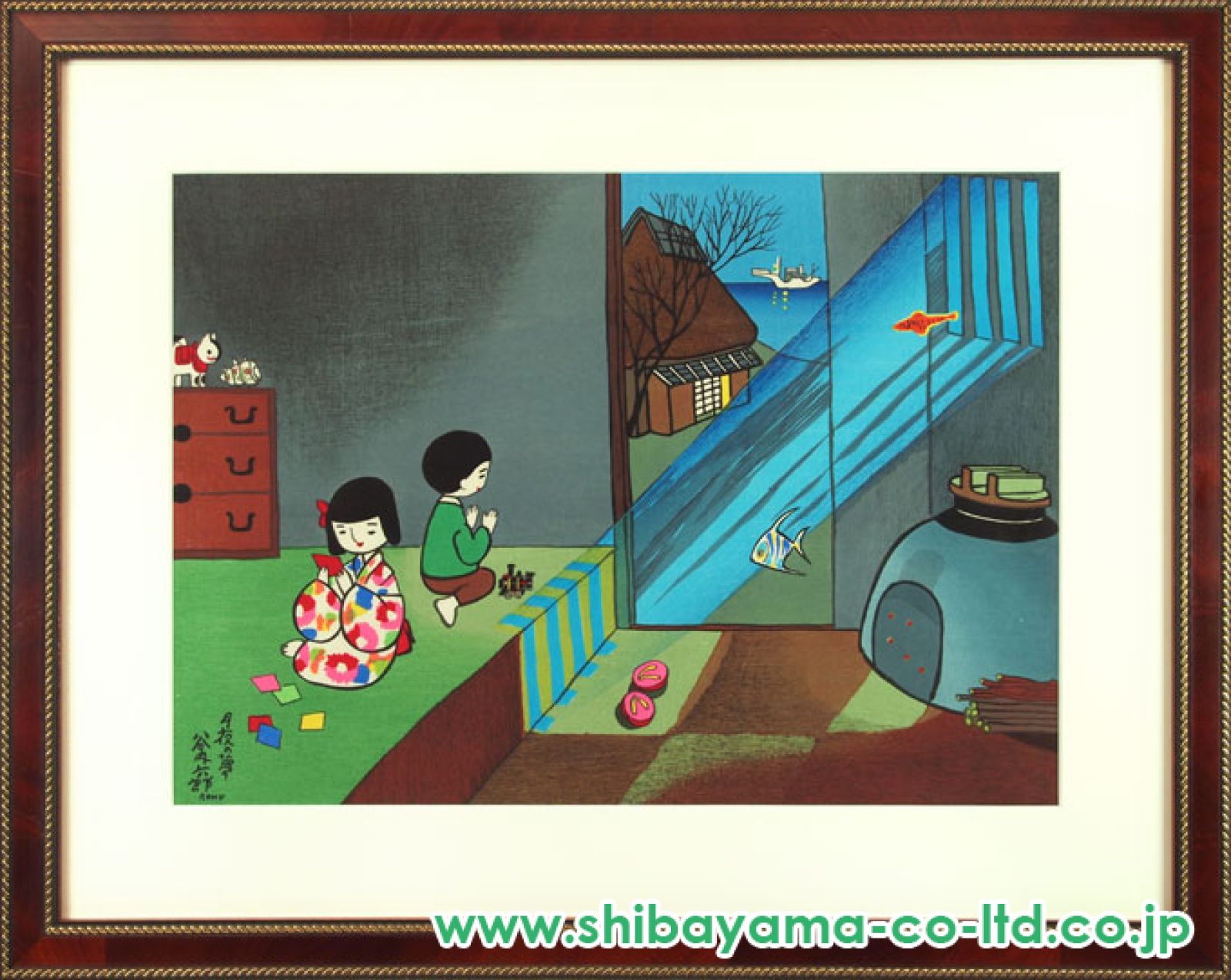 谷内六郎　版画　からすのたき火 369/800 Amazon.co.jp: 絵画 谷内六郎 遠足 版画 : ホーム＆キッチン