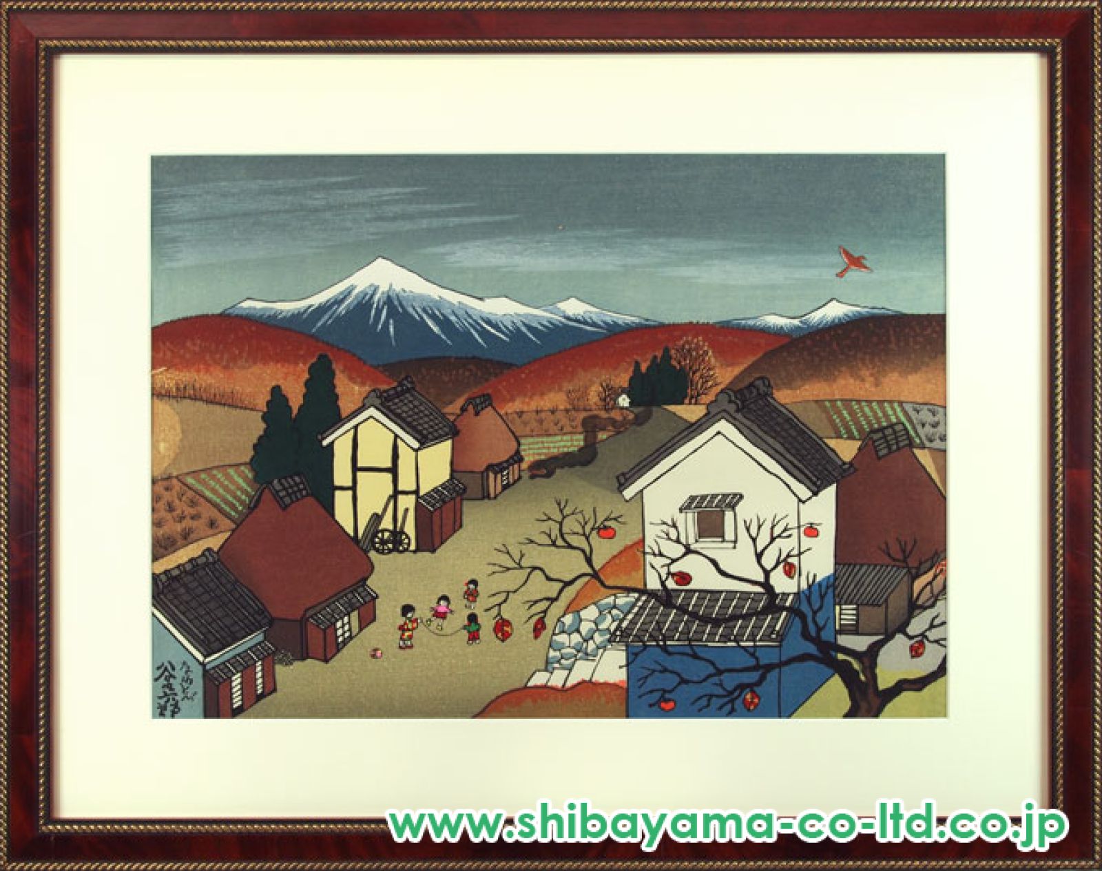 谷内六郎「なわとび」木版画 :: 絵画買取・販売 - シバヤマ