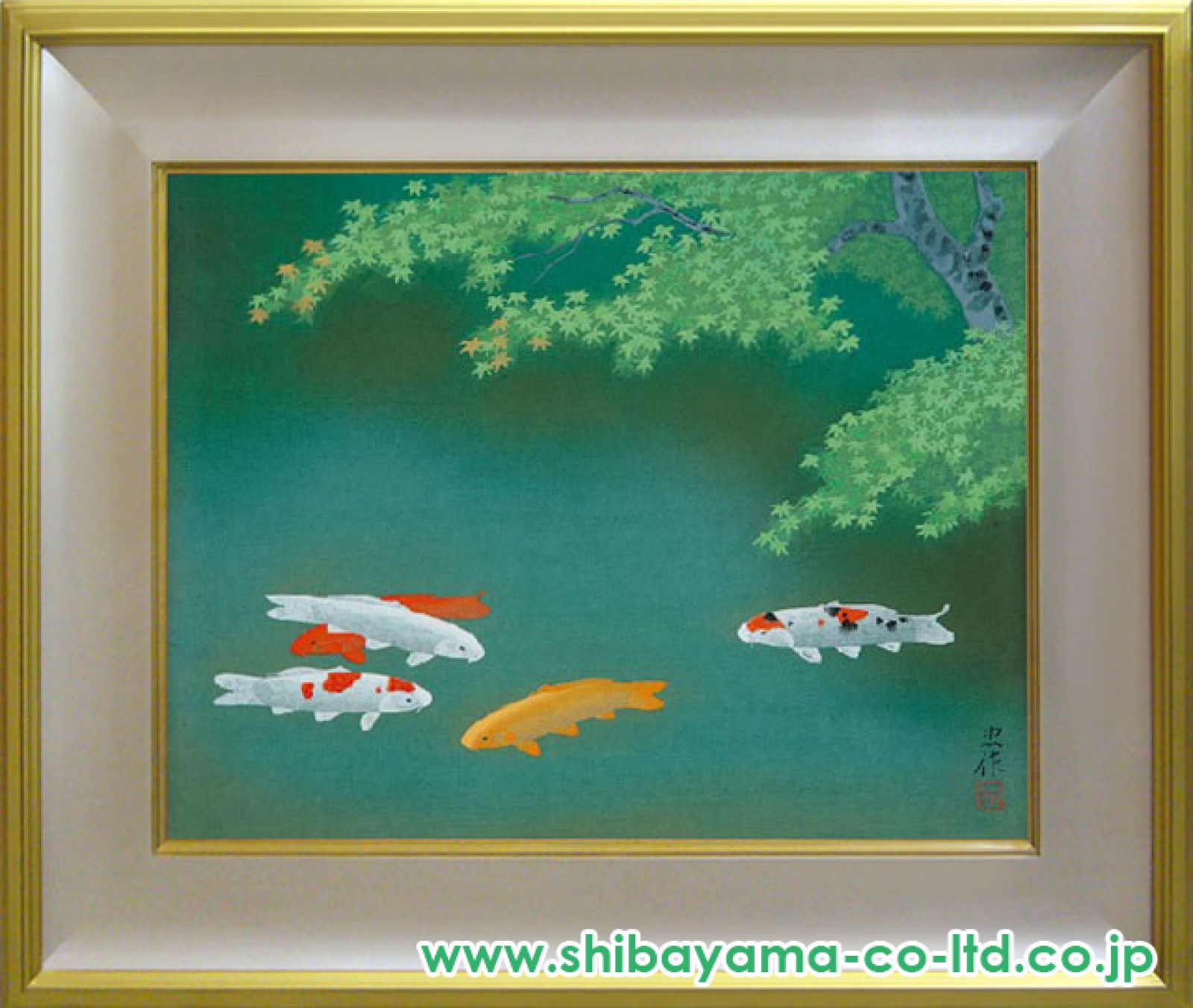 大山忠作「緑映」木版画 :: 絵画買取・販売 - シバヤマ