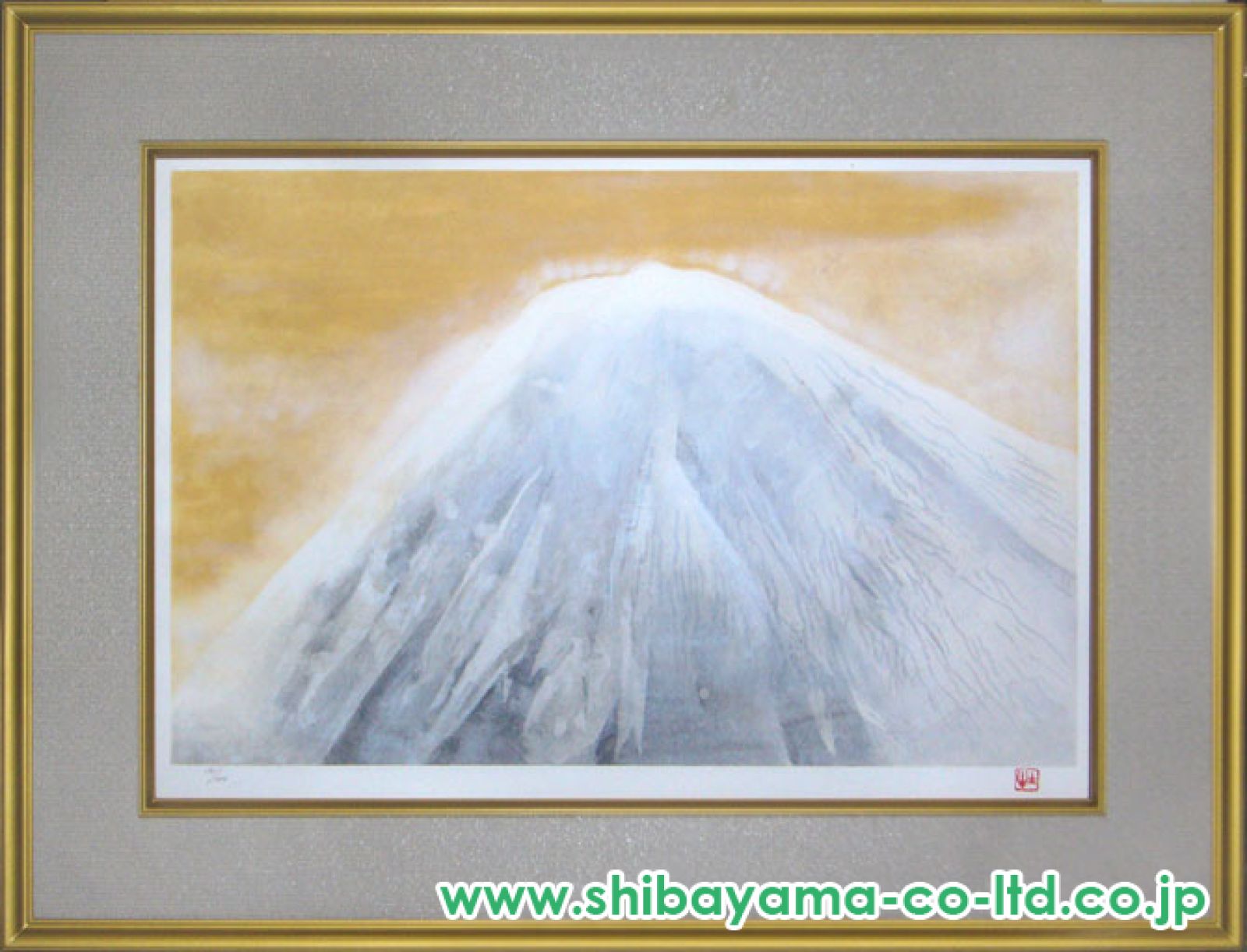奥村土牛「富士宮の富士」リトグラフ :: 絵画買取・販売 - シバヤマ
