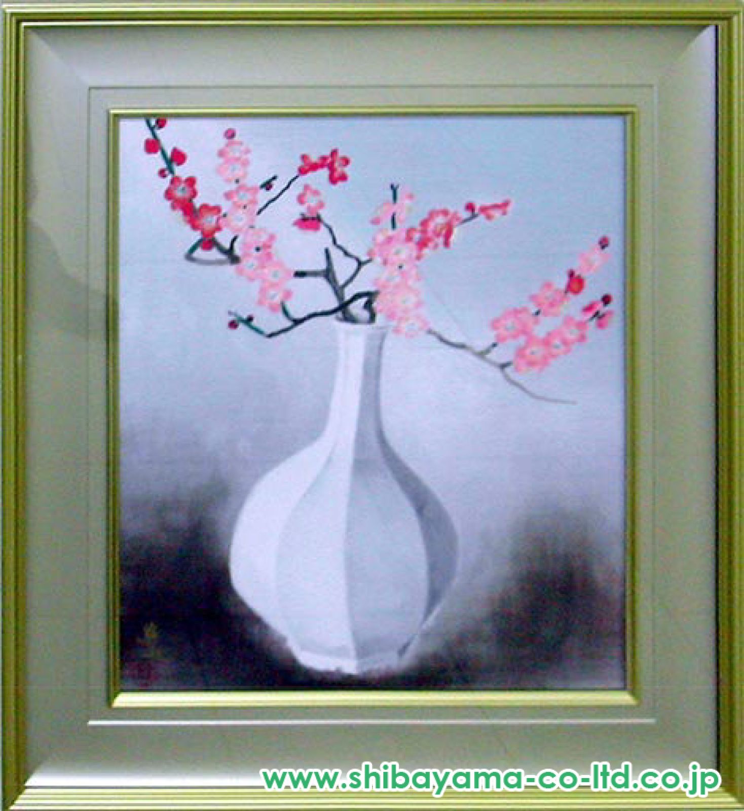 小倉遊亀　版画　紅梅 小倉遊亀　瓶花壷に紅梅47.3×36.