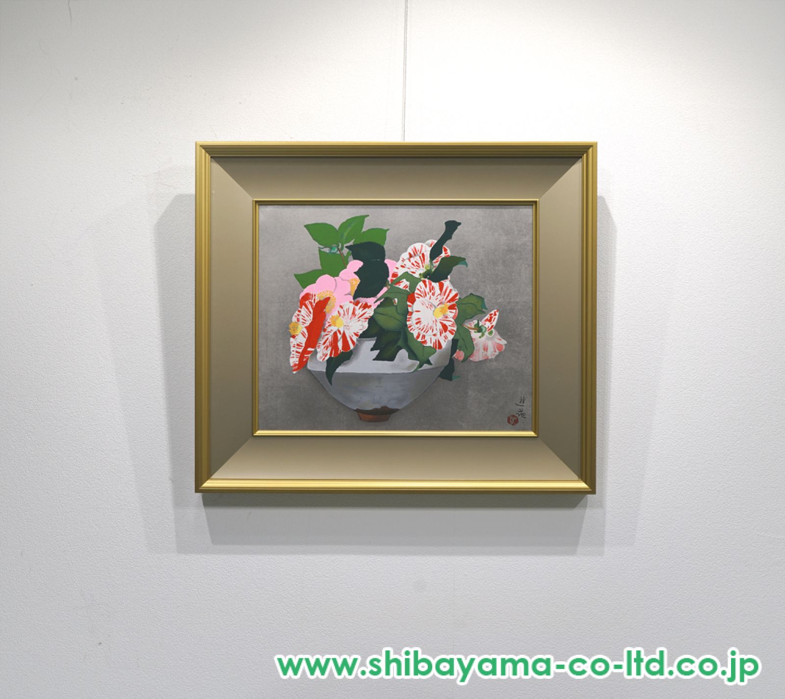 小倉遊亀「椿など」木版画 :: 絵画買取・販売 - シバヤマ