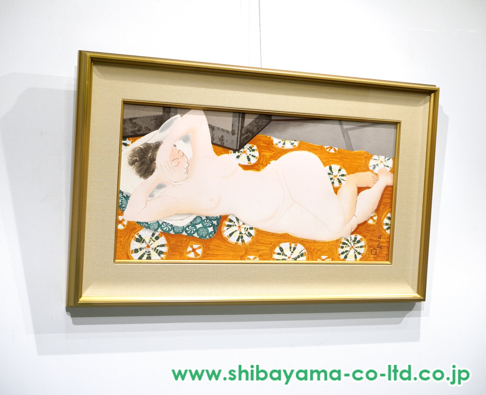 裸婦下絵額縁入 小倉遊亀「裸婦」木版画 :: 絵画買取・販売 - シバヤマ