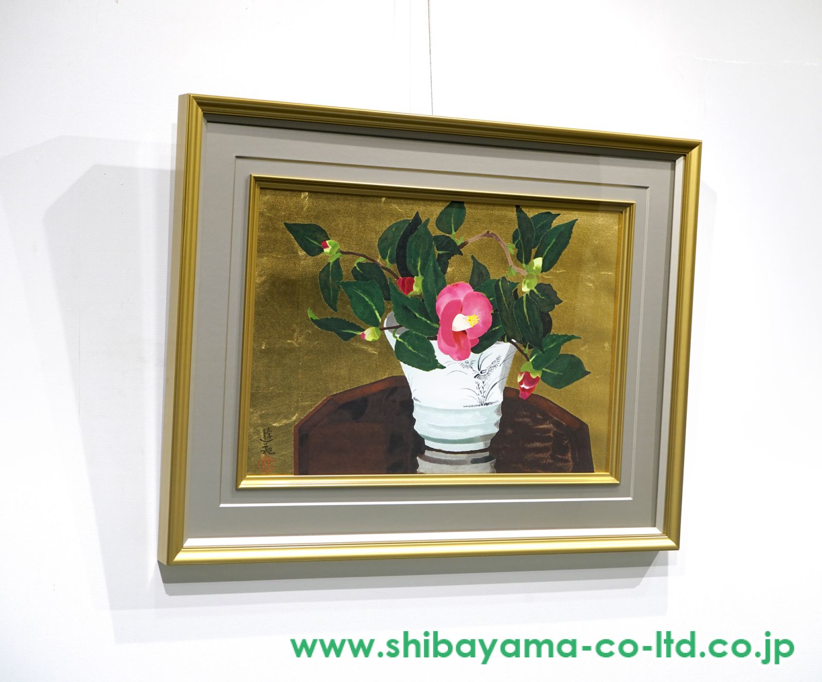 小倉遊亀「卓上の椿花」リトグラフ :: 絵画買取・販売 - シバヤマ