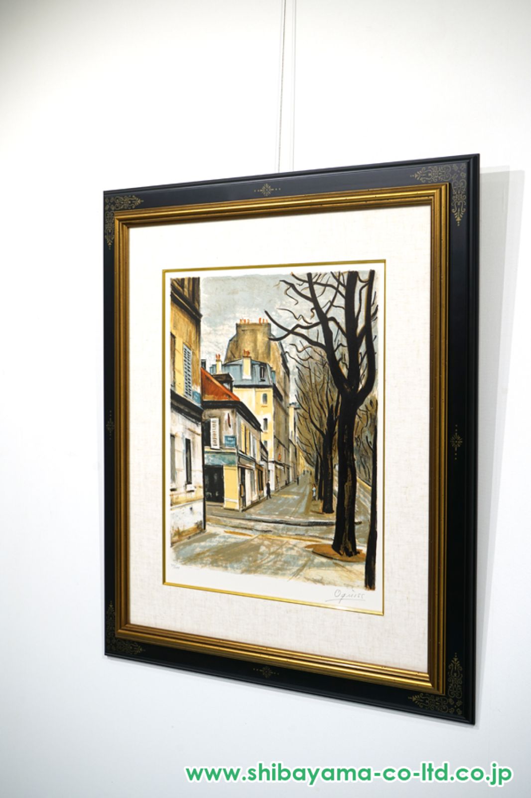 荻須高徳「街と並木」リトグラフ :: 絵画買取・販売 - シバヤマ