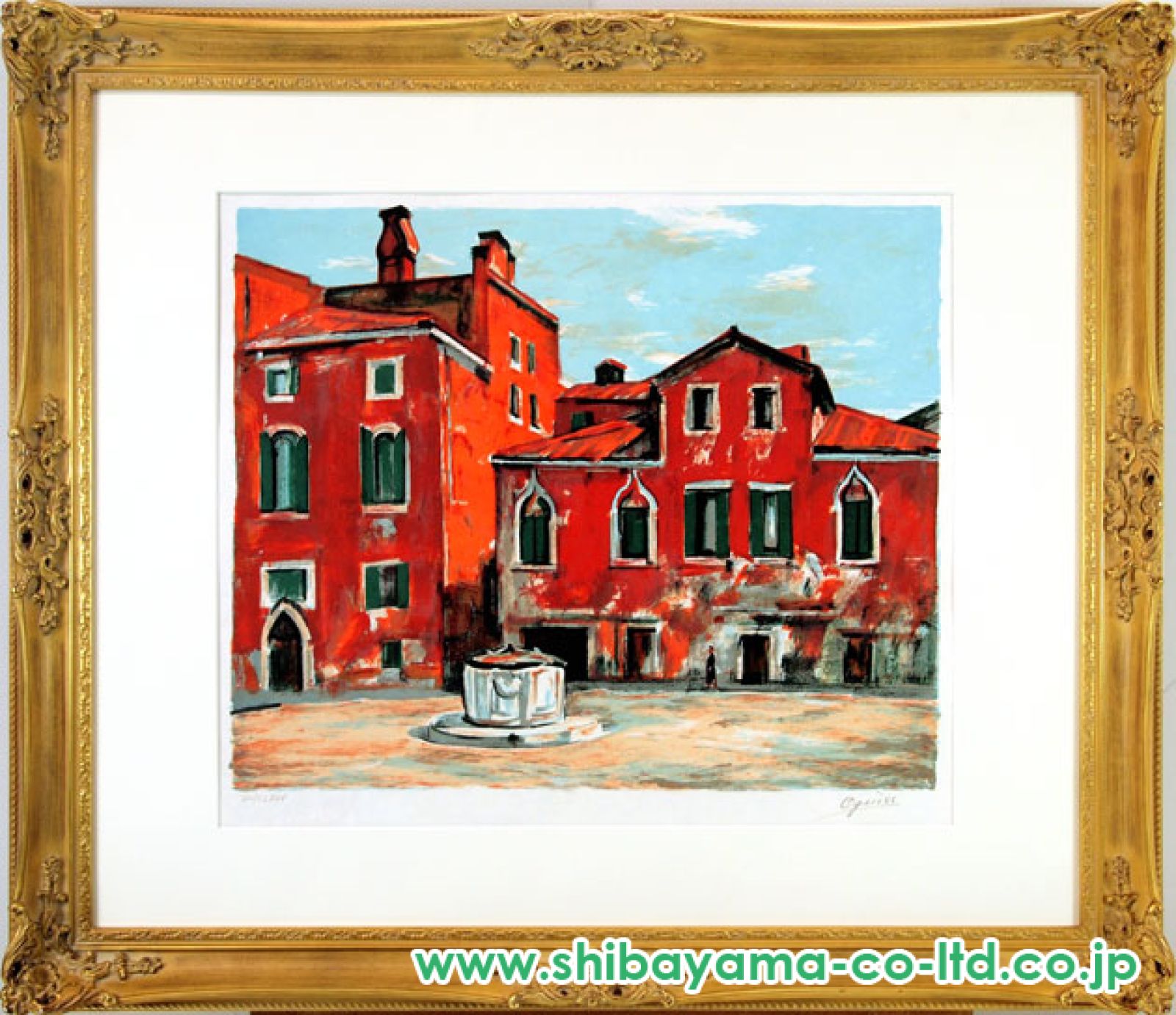 荻須高徳「ラファエル広場」リトグラフ :: 絵画買取・販売