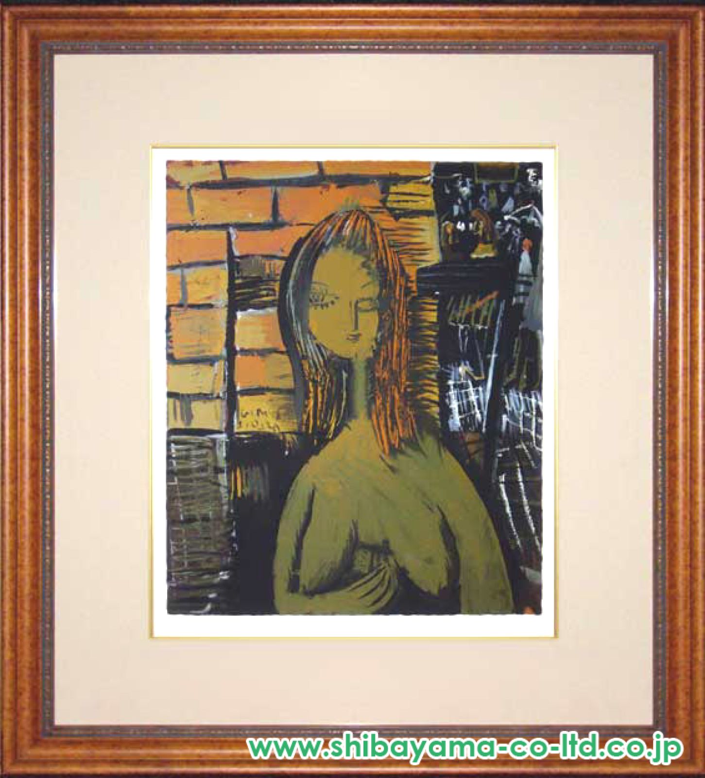 織田廣喜「少女」シルクスクリーン :: 絵画買取・販売 - シバヤマ