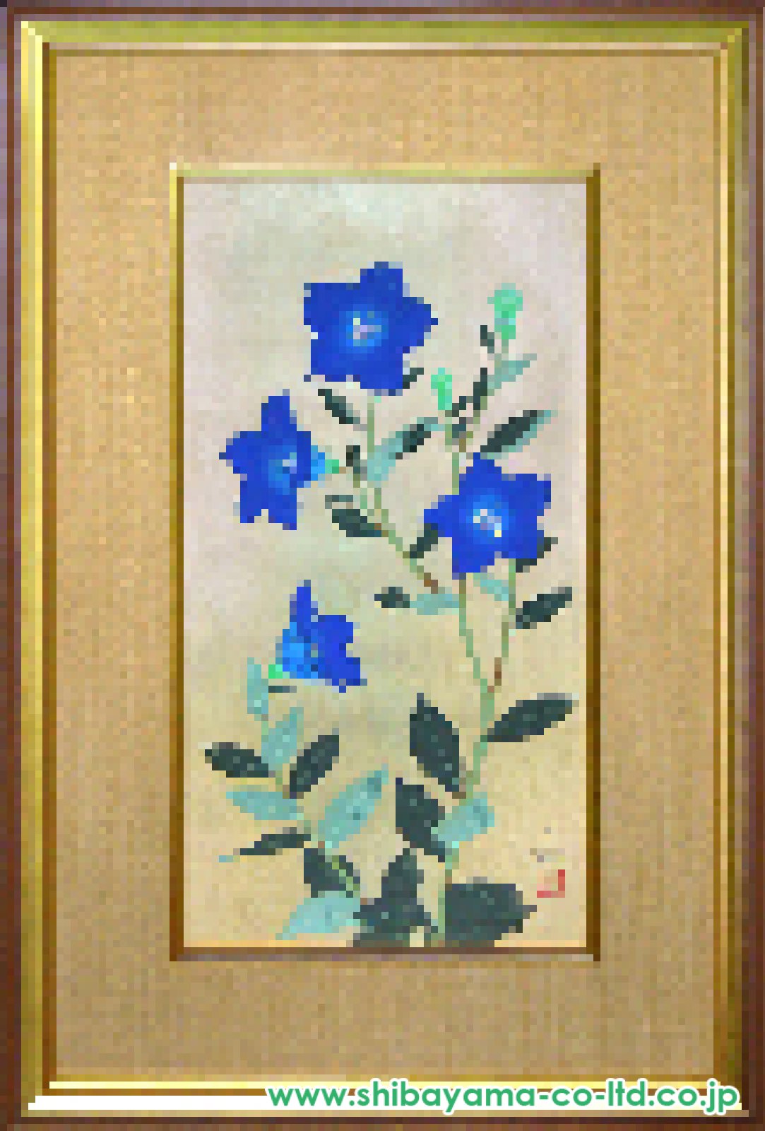 中島千波「桔梗」日本画 M10号 :: 絵画買取・販売 - シバヤマ