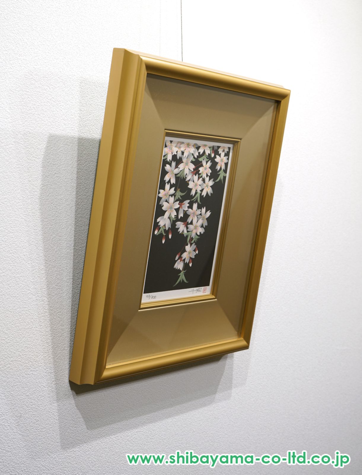 中島千波 作 「枝垂桜」(リトグラフ) 中島千波「神原の枝垂櫻」リトグラフ :: 絵画買取・販売 - シバヤマ