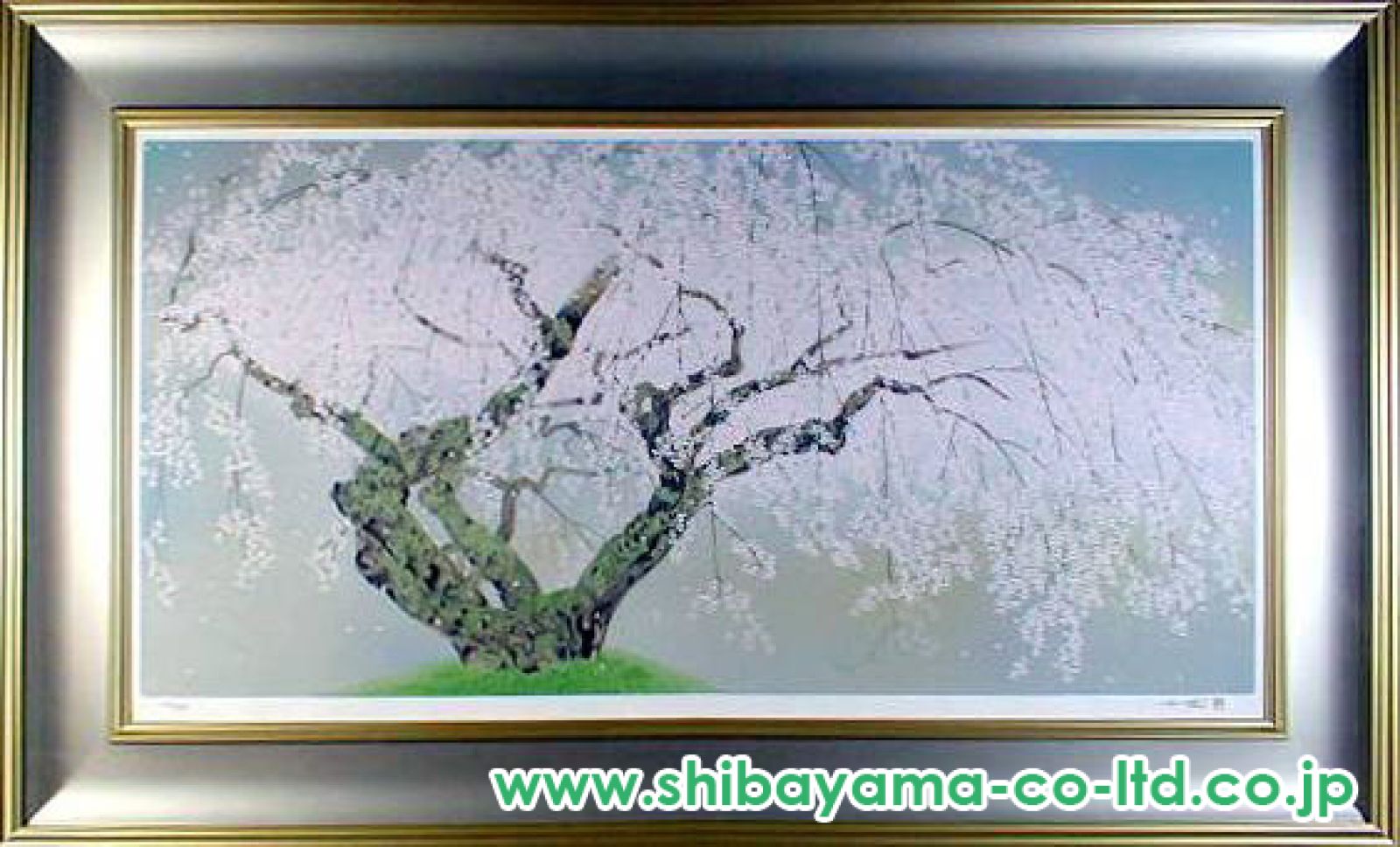 希少　夢殿の枝垂桜　中島千波　木板画 夢殿の枝垂櫻 | ｜正光画廊