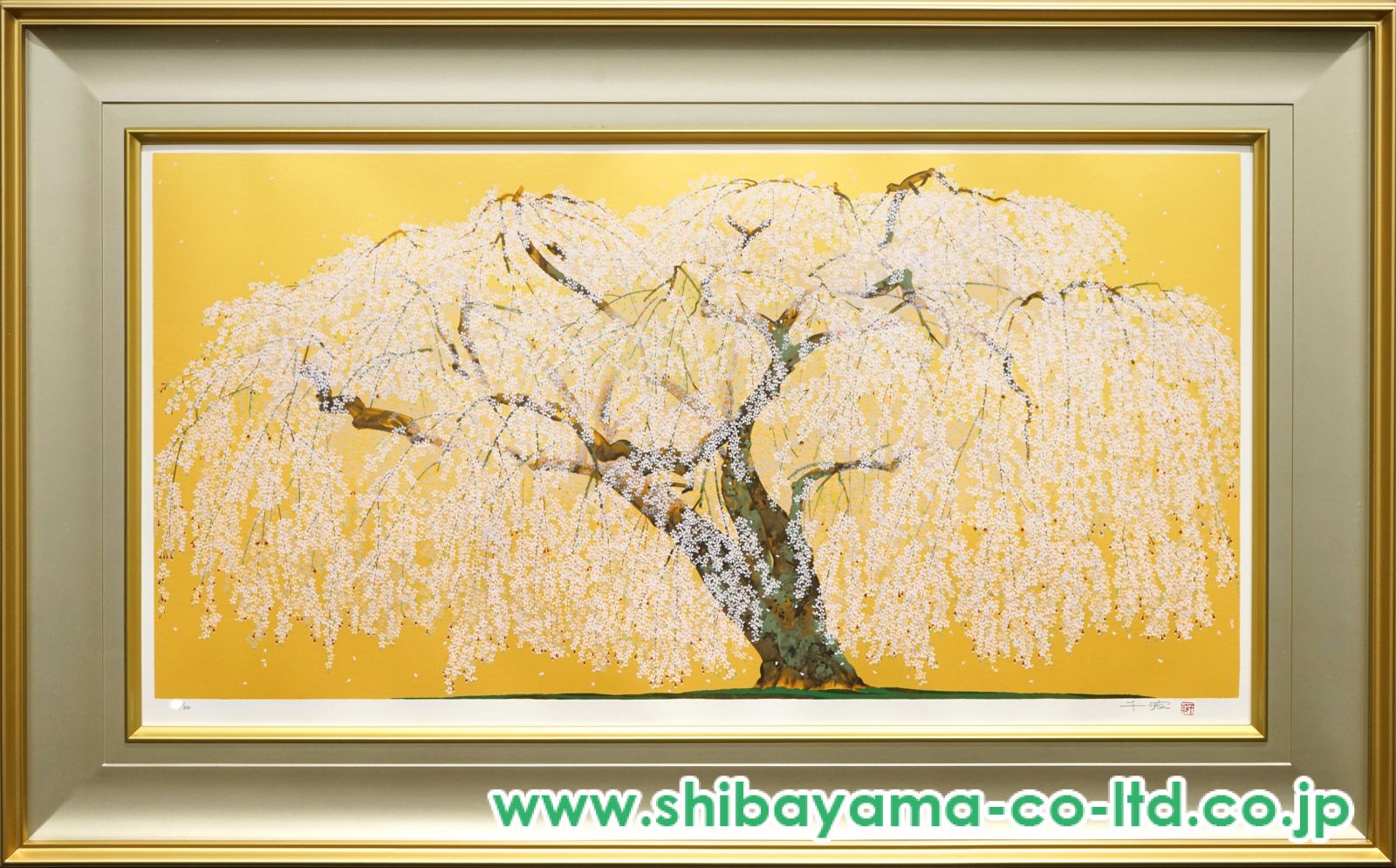 中島千波「不二に桃花図」シルクスクリーン 中島千波「不二に桃花図」シルクスクリーン :: 絵画買取・販売