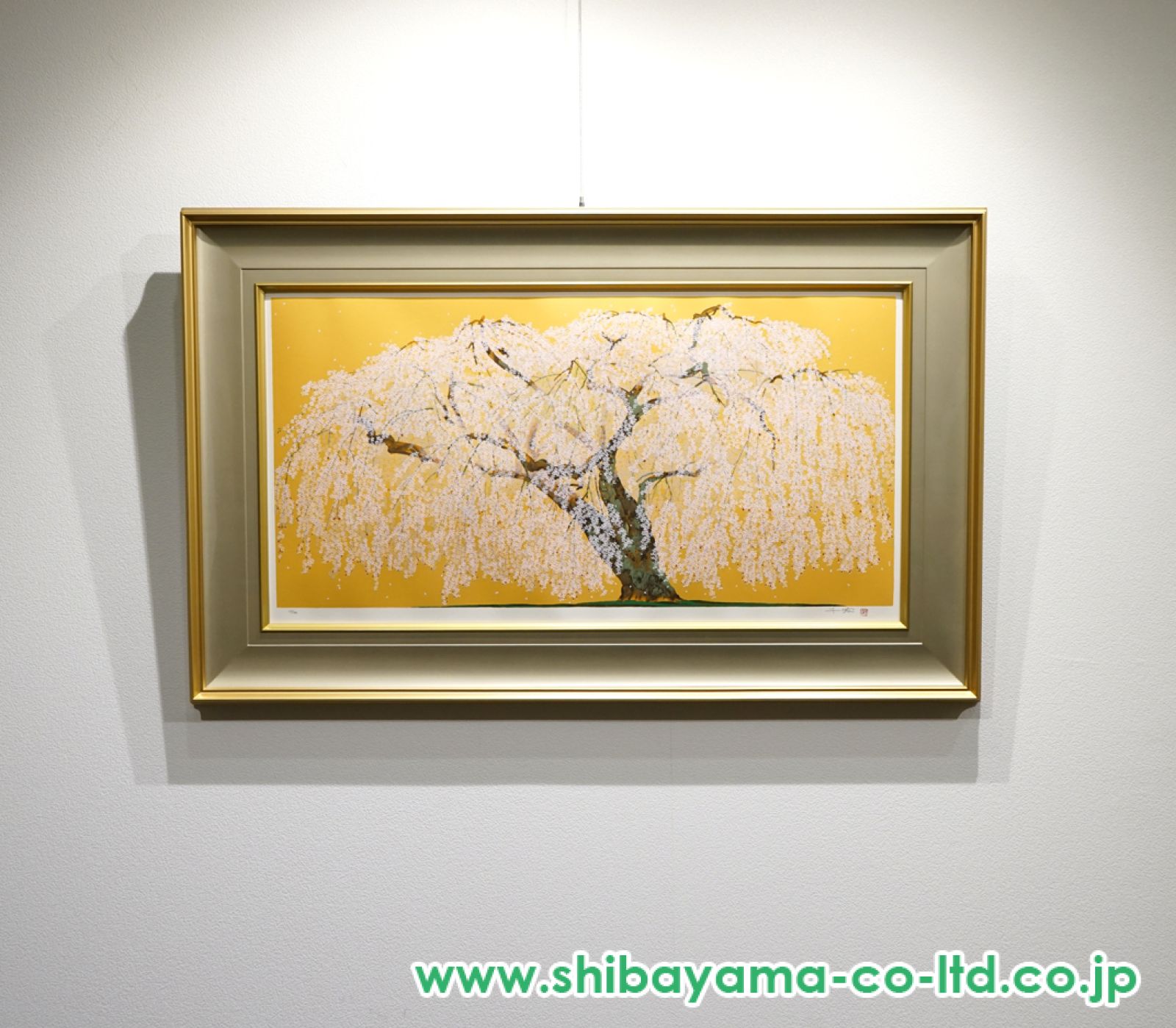 中島千波「久遠寺の瀧桜」石版画 中島千波「久遠寺の瀧桜」シルクスクリーン :: 絵画買取・販売