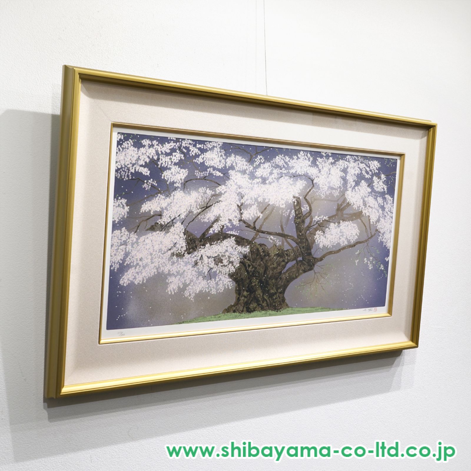 中島千波「樹霊淡墨櫻 (3)」シルクスクリーン :: 絵画買取・販売