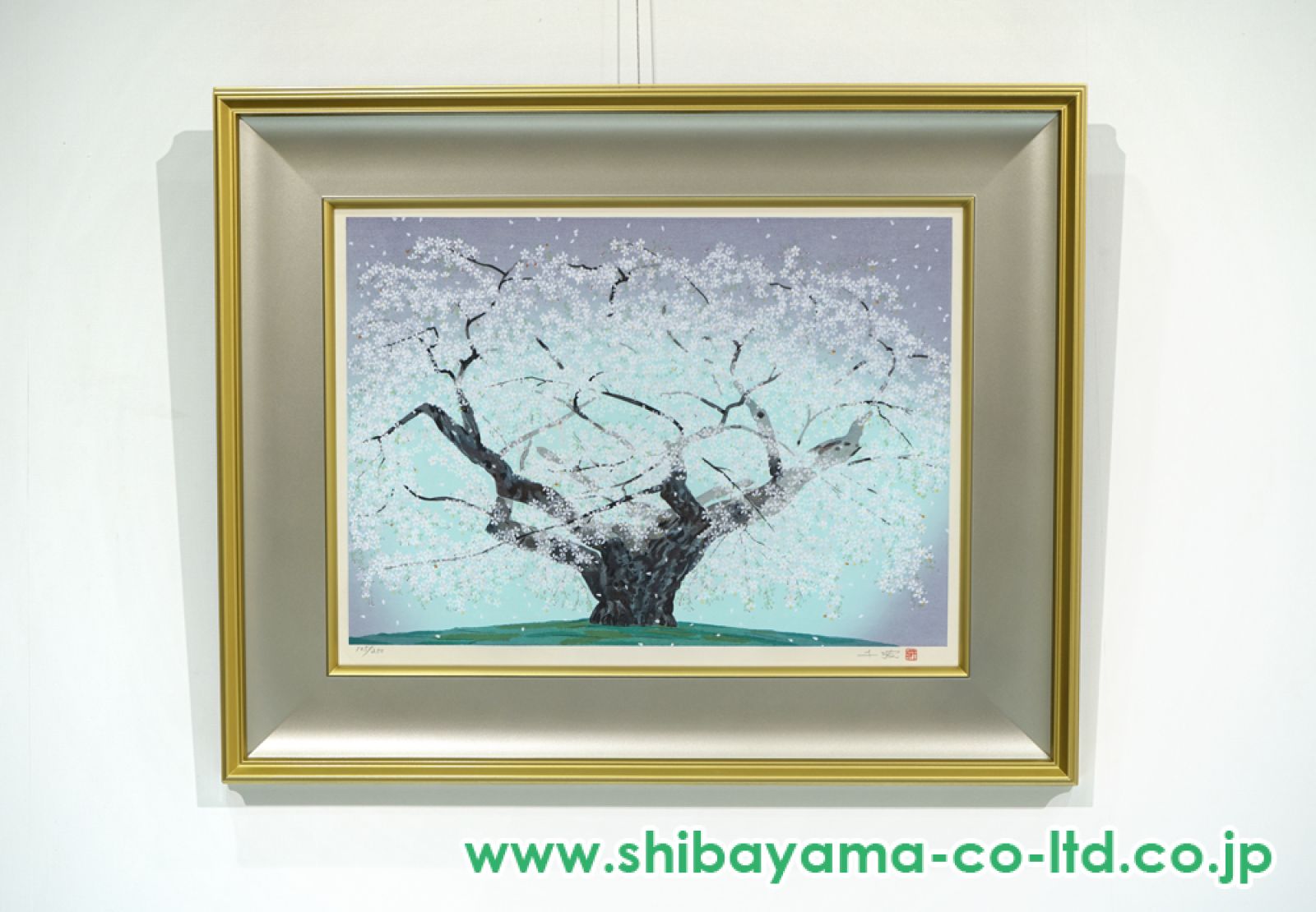 中島千波「精樹淡墨」木版画 :: 絵画買取・販売 - シバヤマ