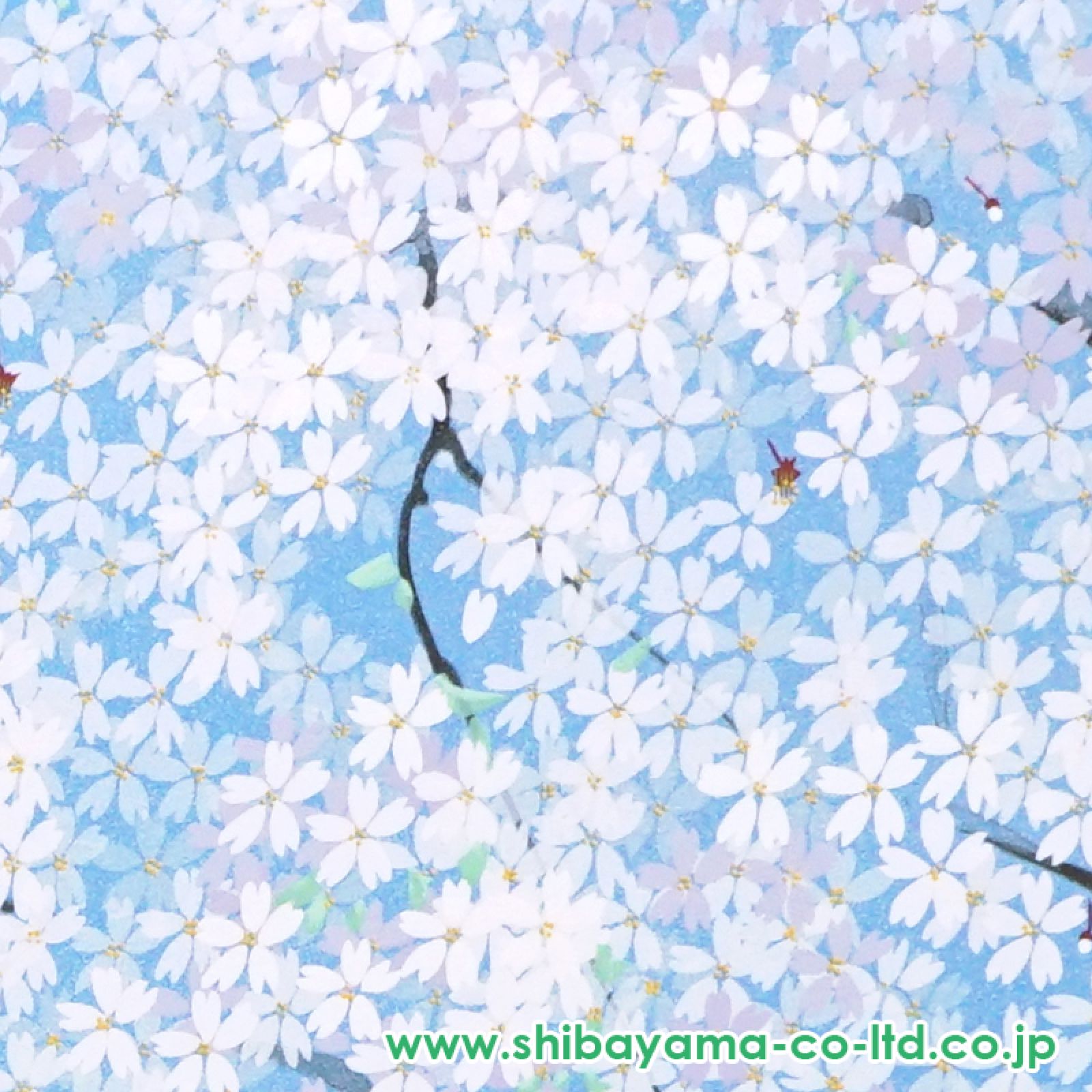 中島千波「神代桜」シルクスクリーン :: 絵画買取・販売 - シバヤマ