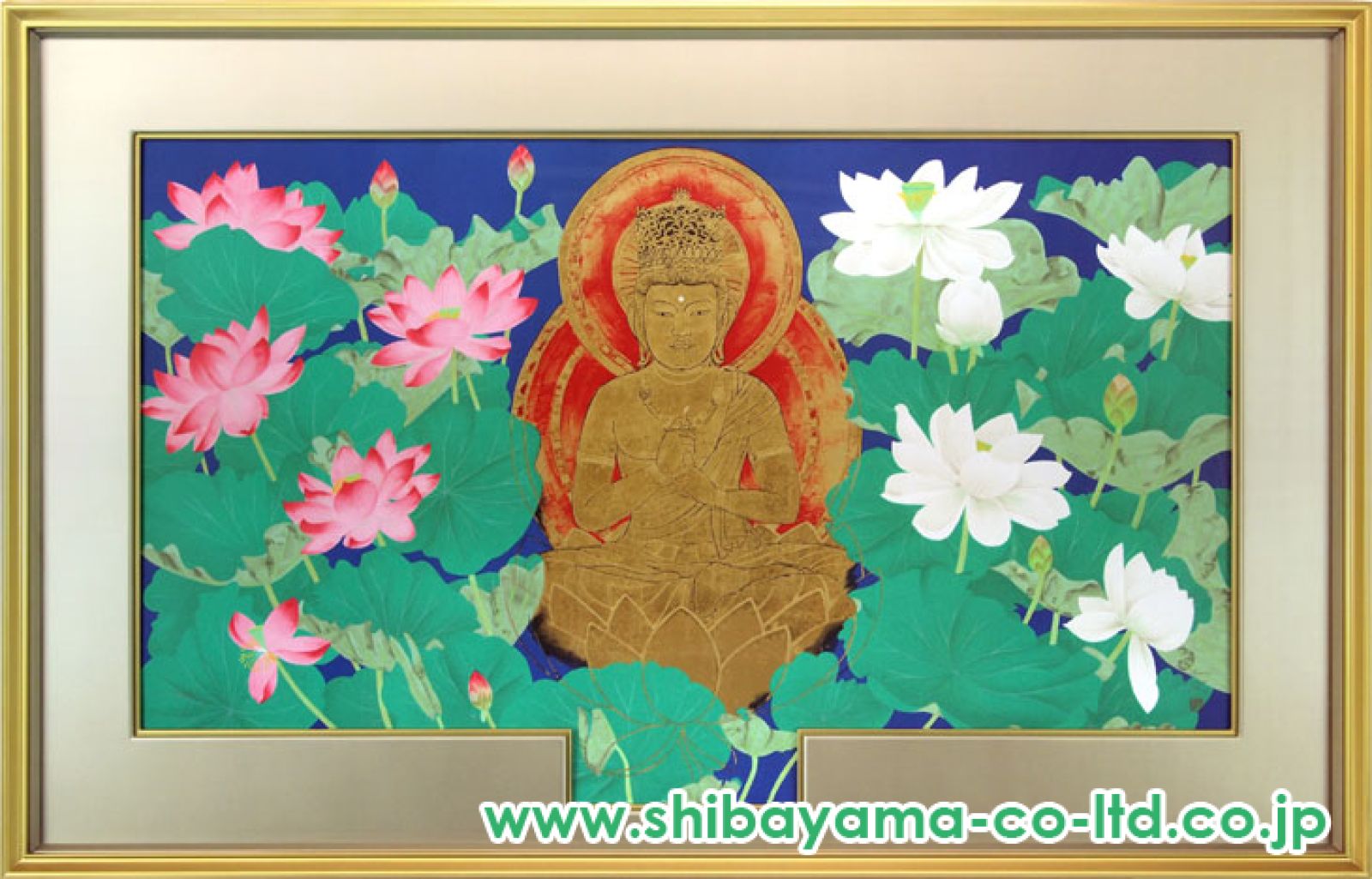 中島千波「大日如来蓮池図」リトグラフ :: 絵画買取・販売